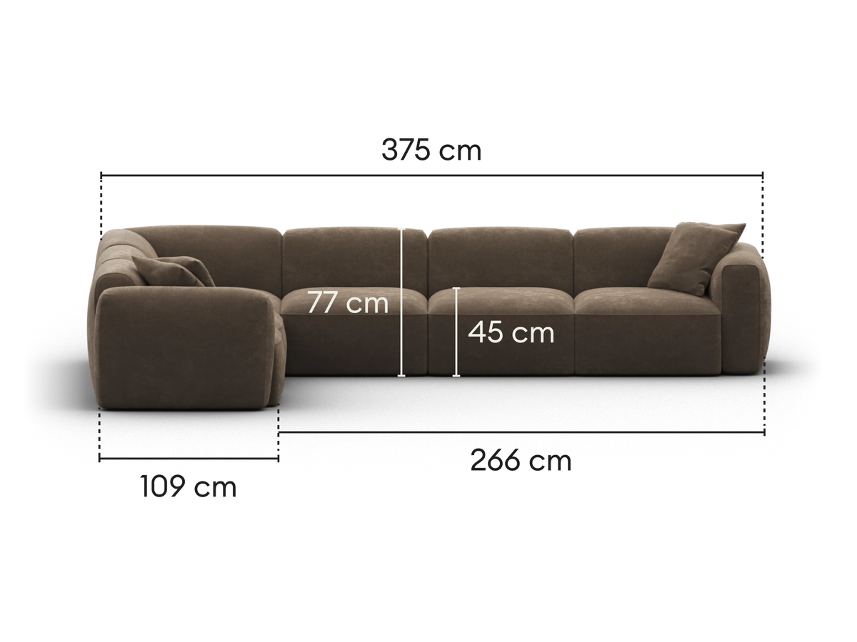 Torquay Modular Sofa - Midnight Mocha / 6 Sections / Regular