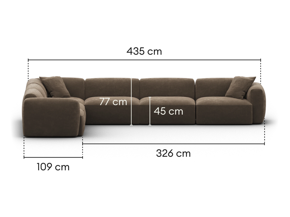 Torquay Modular Sofa - Midnight Mocha / 6 Sections / Extra Wide