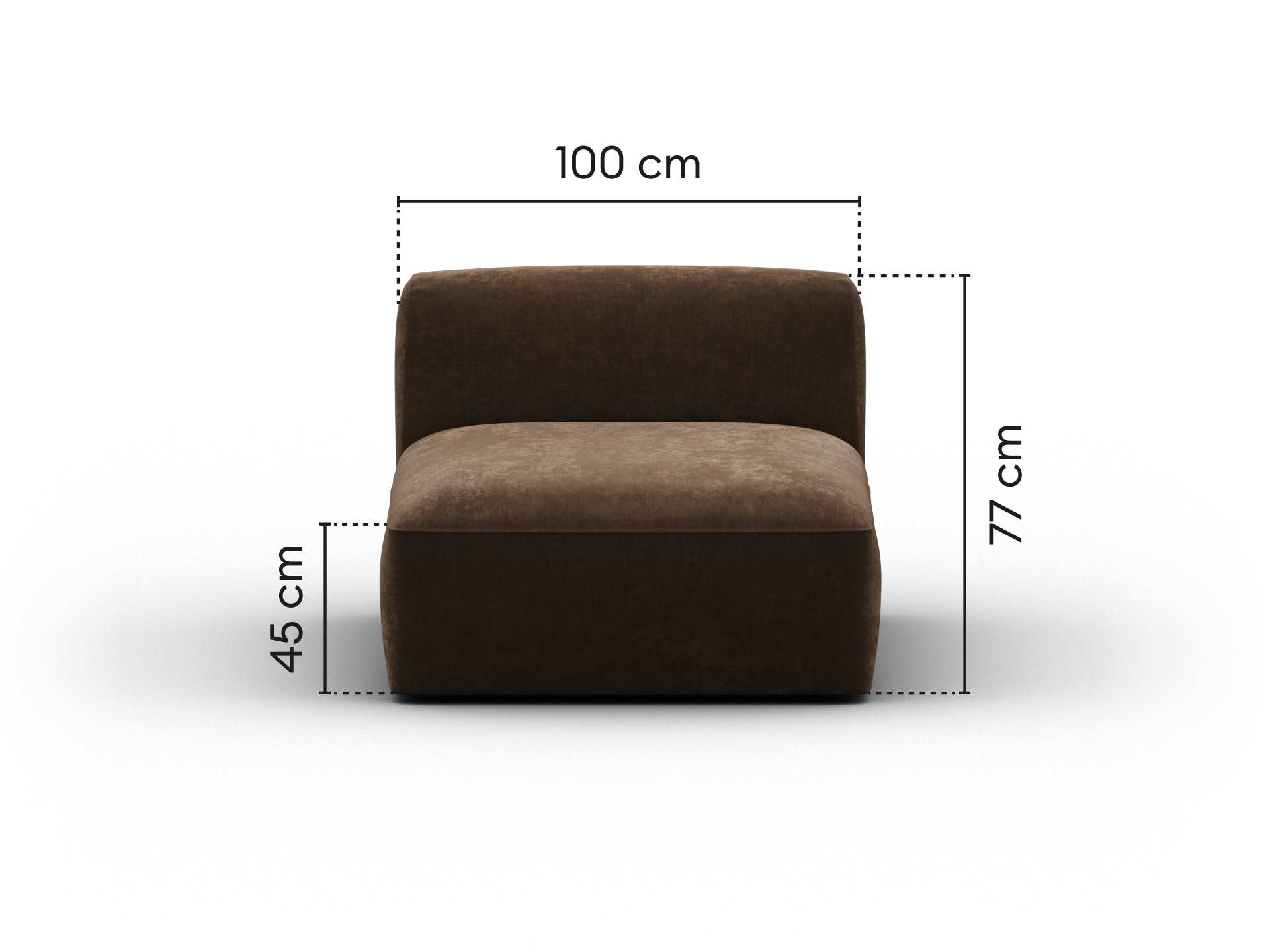 Torquay Modular Sofa Section - Extra Wide / Chaise / Midnight Mocha
