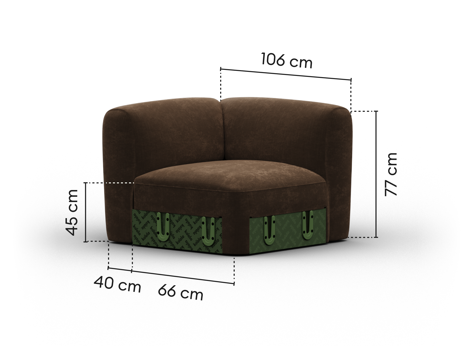 Torquay Modular Sofa Section - Regular / Corner / Midnight Mocha