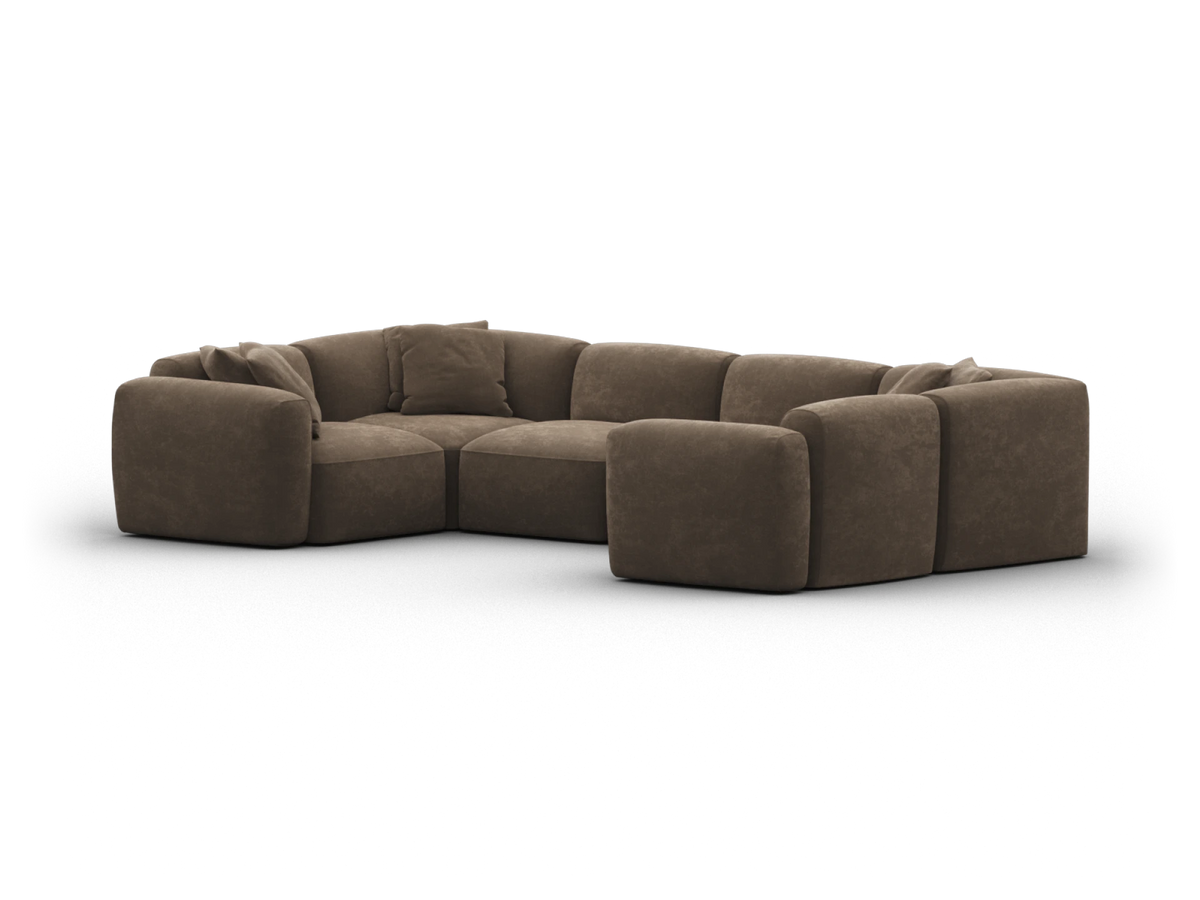 Torquay Modular Sofa - Midnight Mocha / 6 Sections / Regular