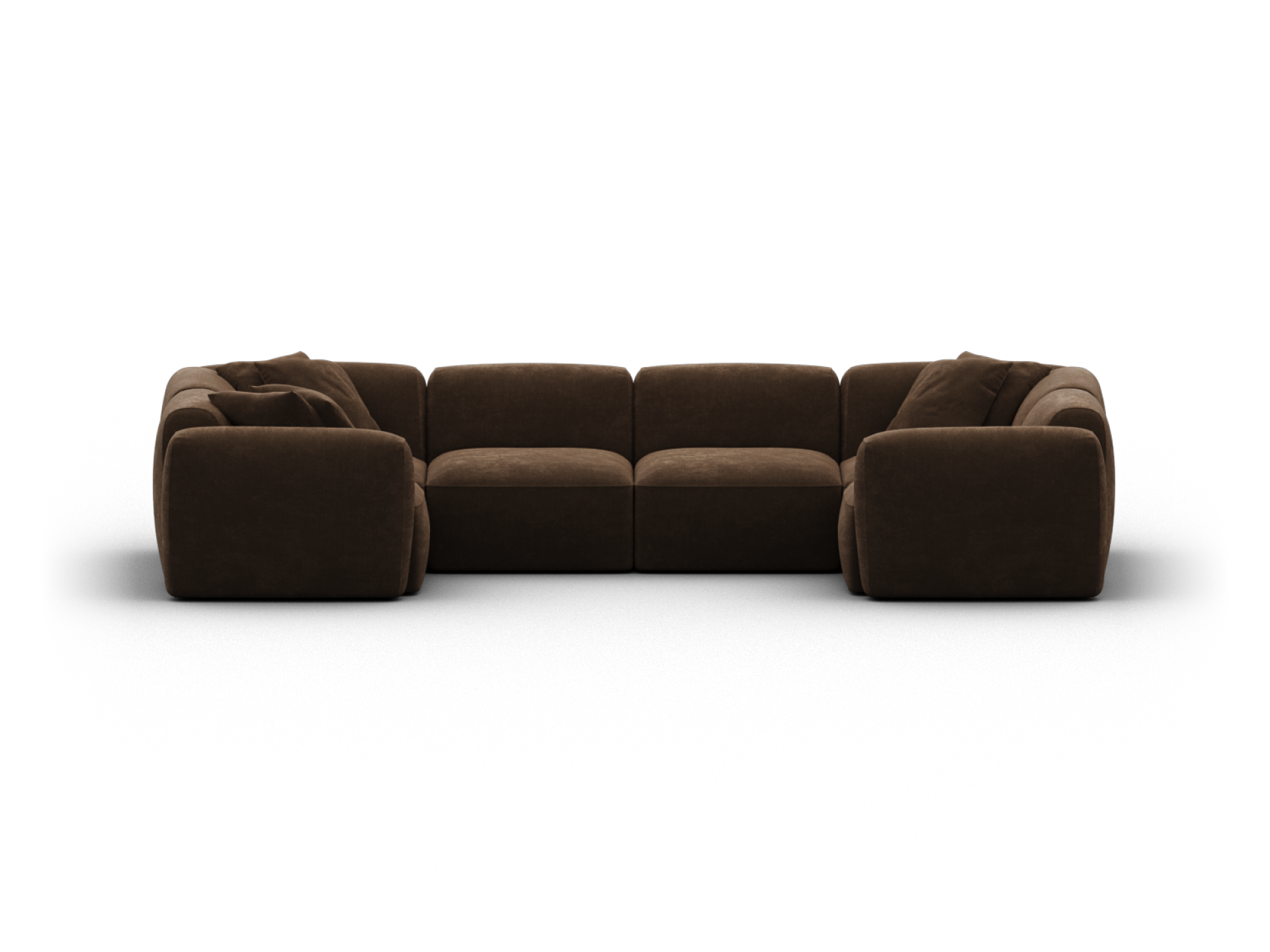 Torquay Modular Sofa - Regular / 6 Sections / Midnight Mocha