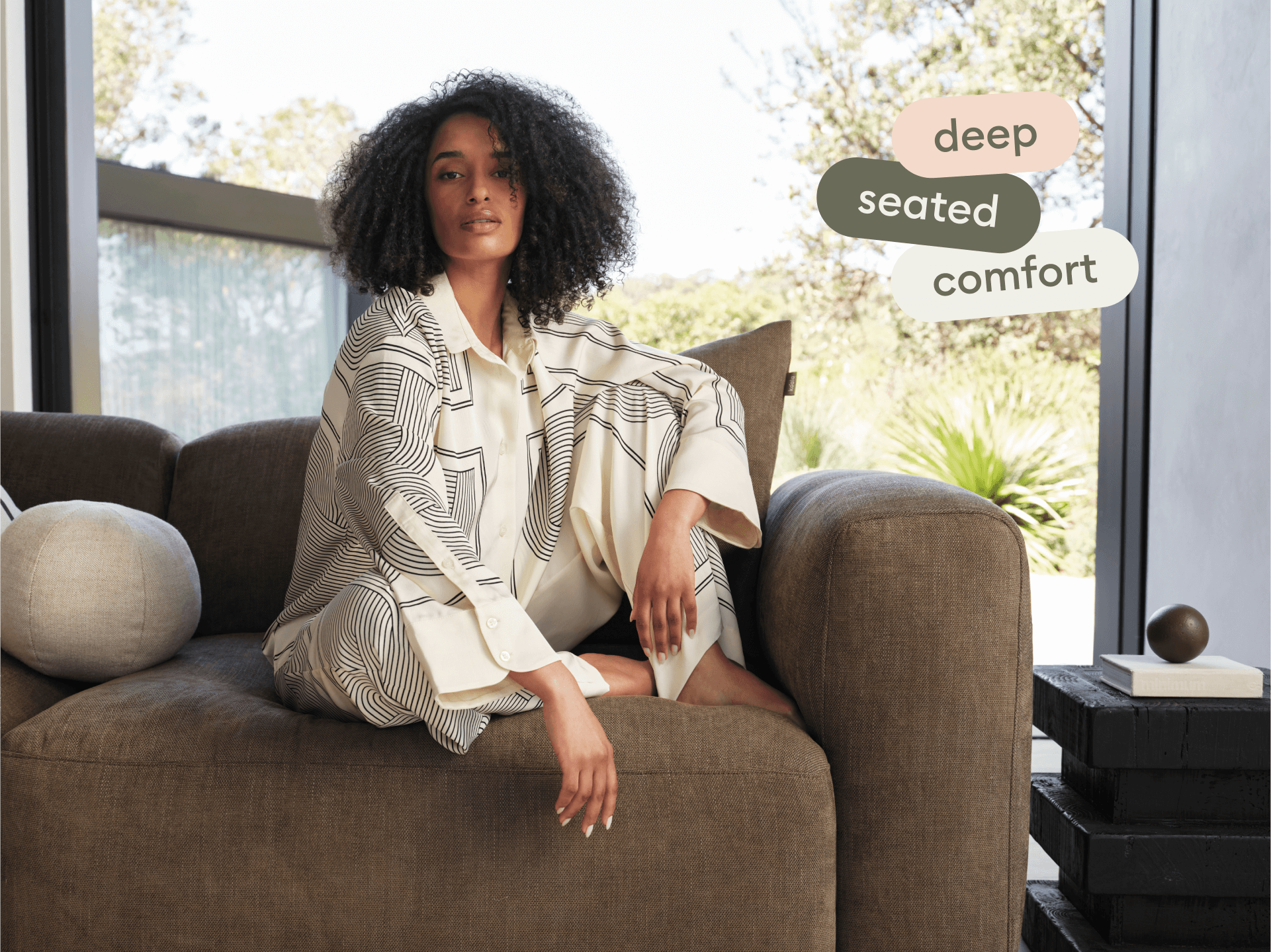 Torquay Modular Sofa - Regular / 6 Sections / Midnight Mocha