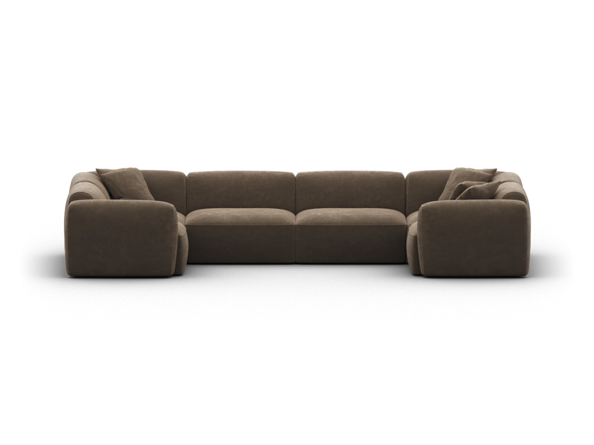 Torquay Modular Sofa - Midnight Mocha / 6 Sections / Extra Wide