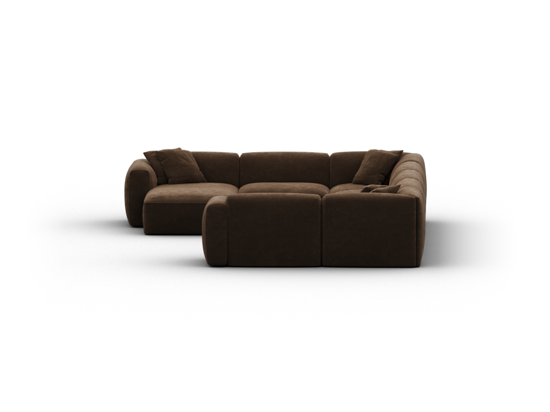 Torquay Modular Sofa - Extra Wide / 8 Sections with Chaise / Midnight Mocha