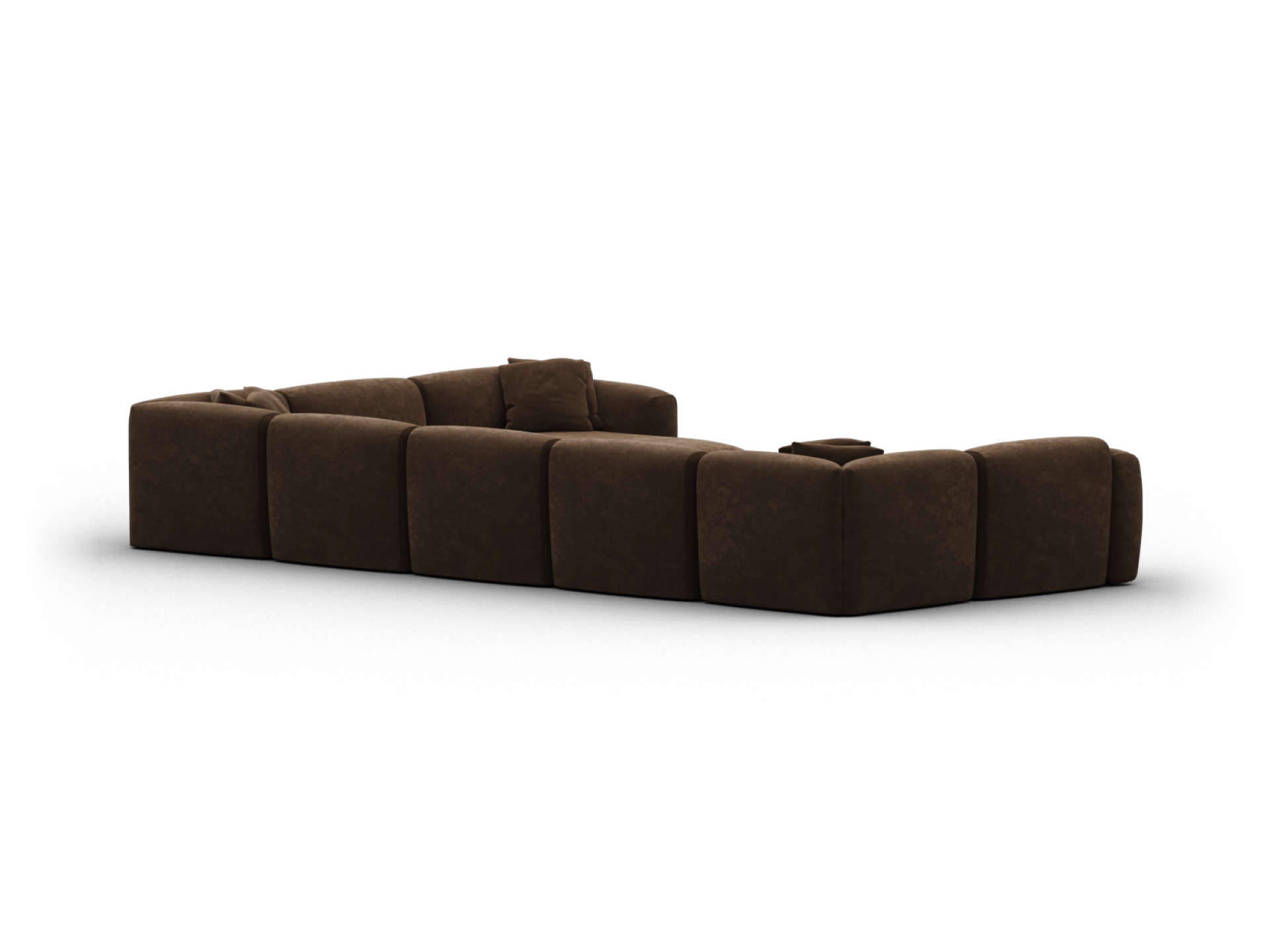 Torquay Modular Sofa - Extra Wide / 8 Sections with Chaise / Midnight Mocha