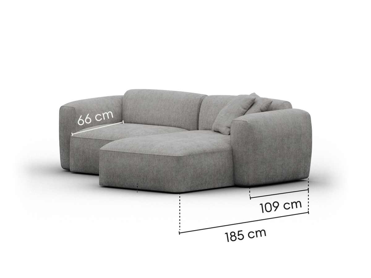Torquay Modular Sofa - Moonlit Silver (Luxe edition) / 2 Sections / Extra Wide