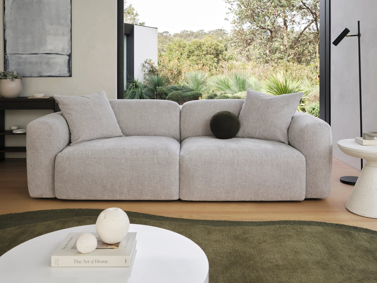 Torquay Modular Sofa - Moonlit Silver (Luxe edition) / 2 Sections / Regular