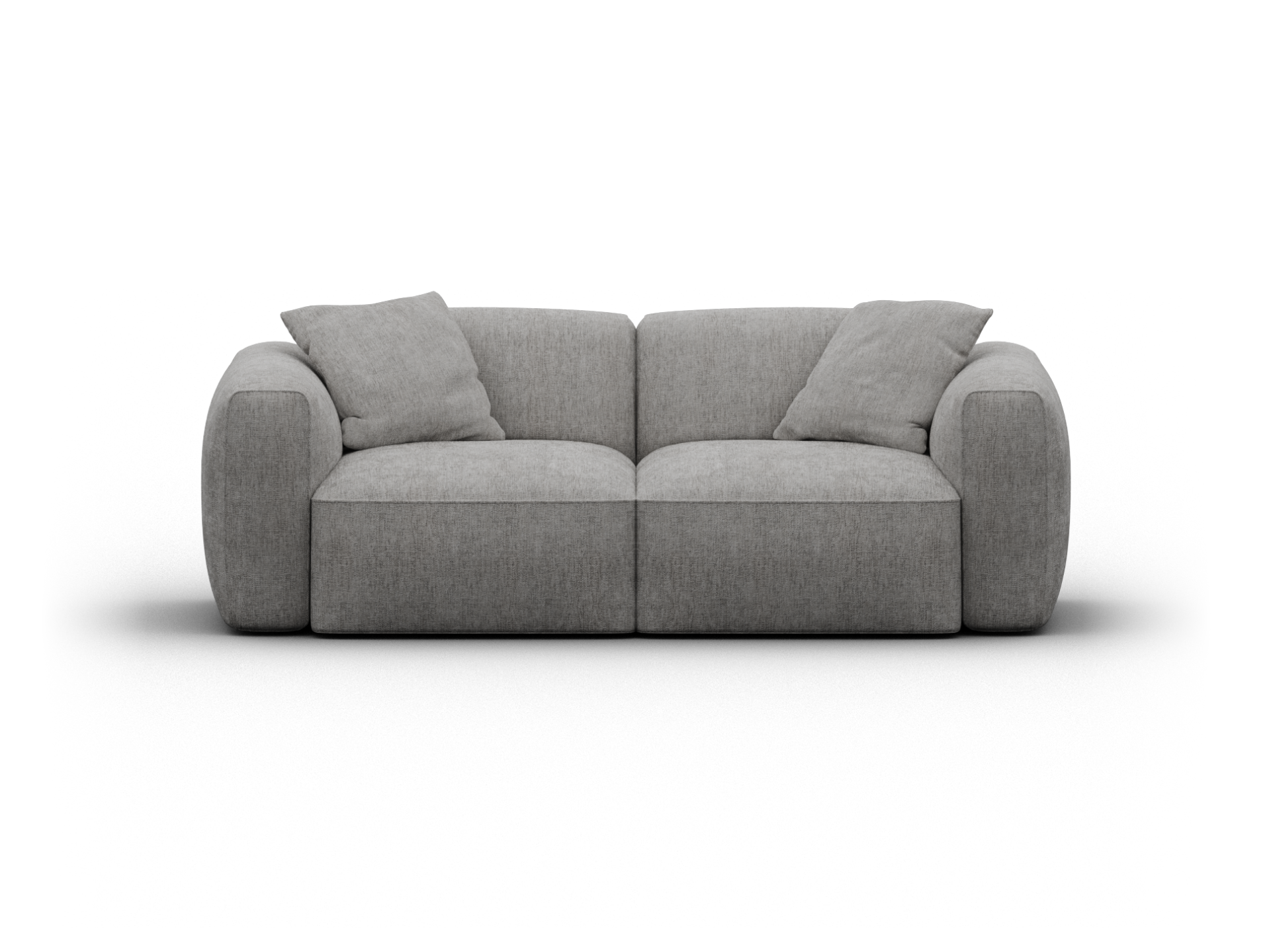 Torquay Modular Sofa - Sofa / Regular / 2 Sections / Moonlit Silver (Luxe edition)