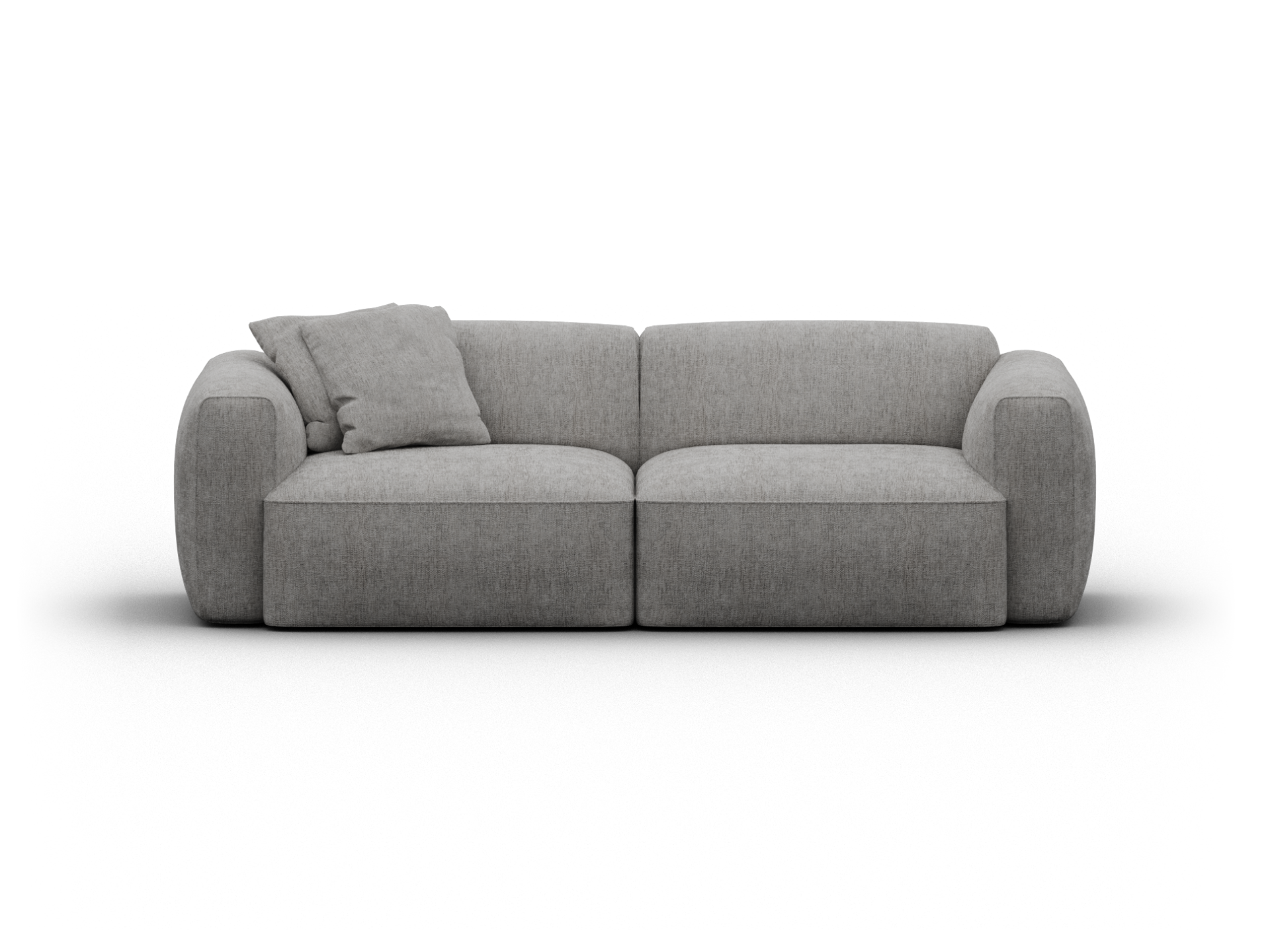 Torquay Modular Sofa - Sofa / Extra Wide / 2 Sections / Moonlit Silver (Luxe edition)