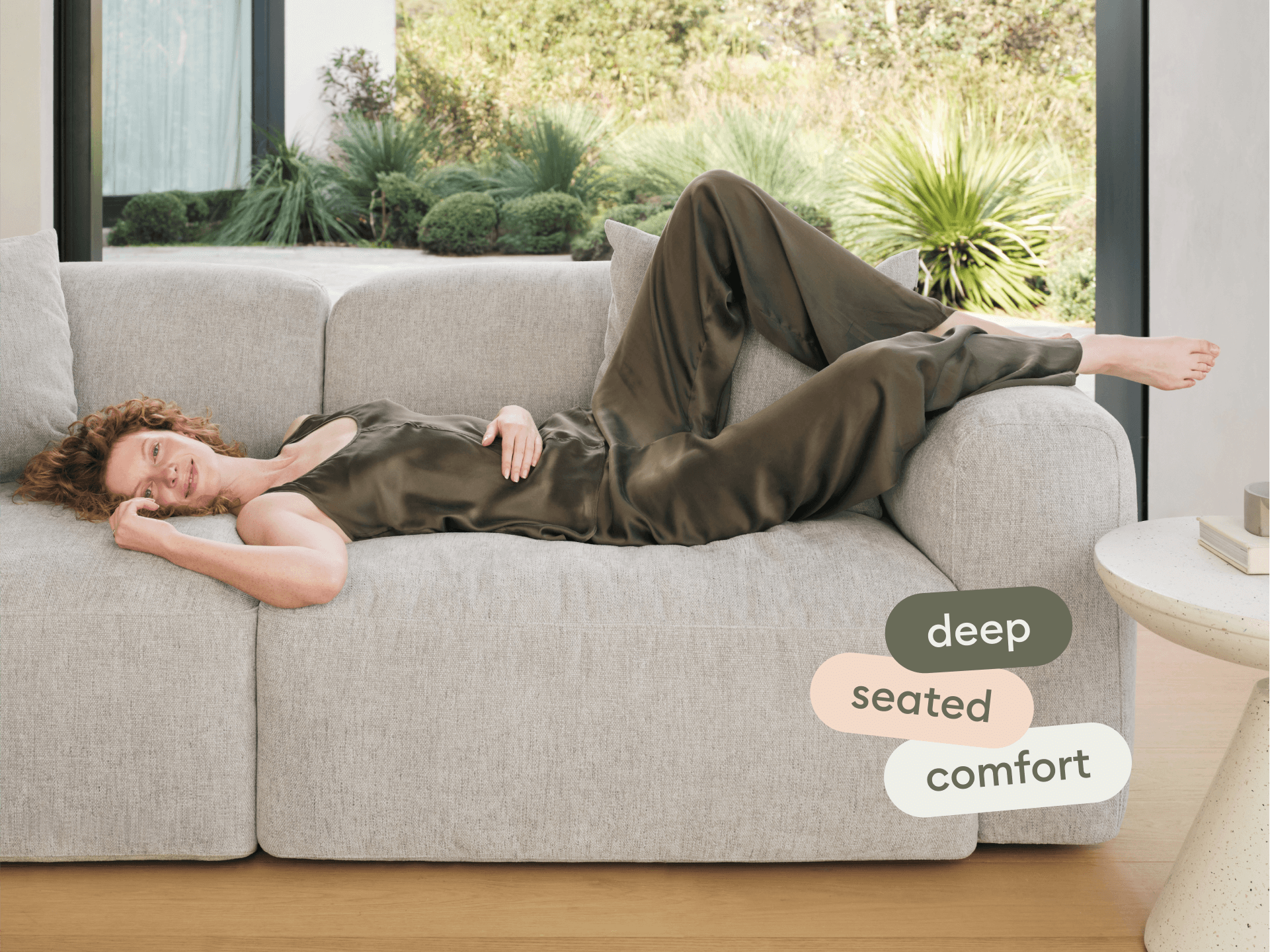 Torquay Modular Sofa - Sofa / Extra Wide / 2 Sections / Moonlit Silver (Luxe edition)