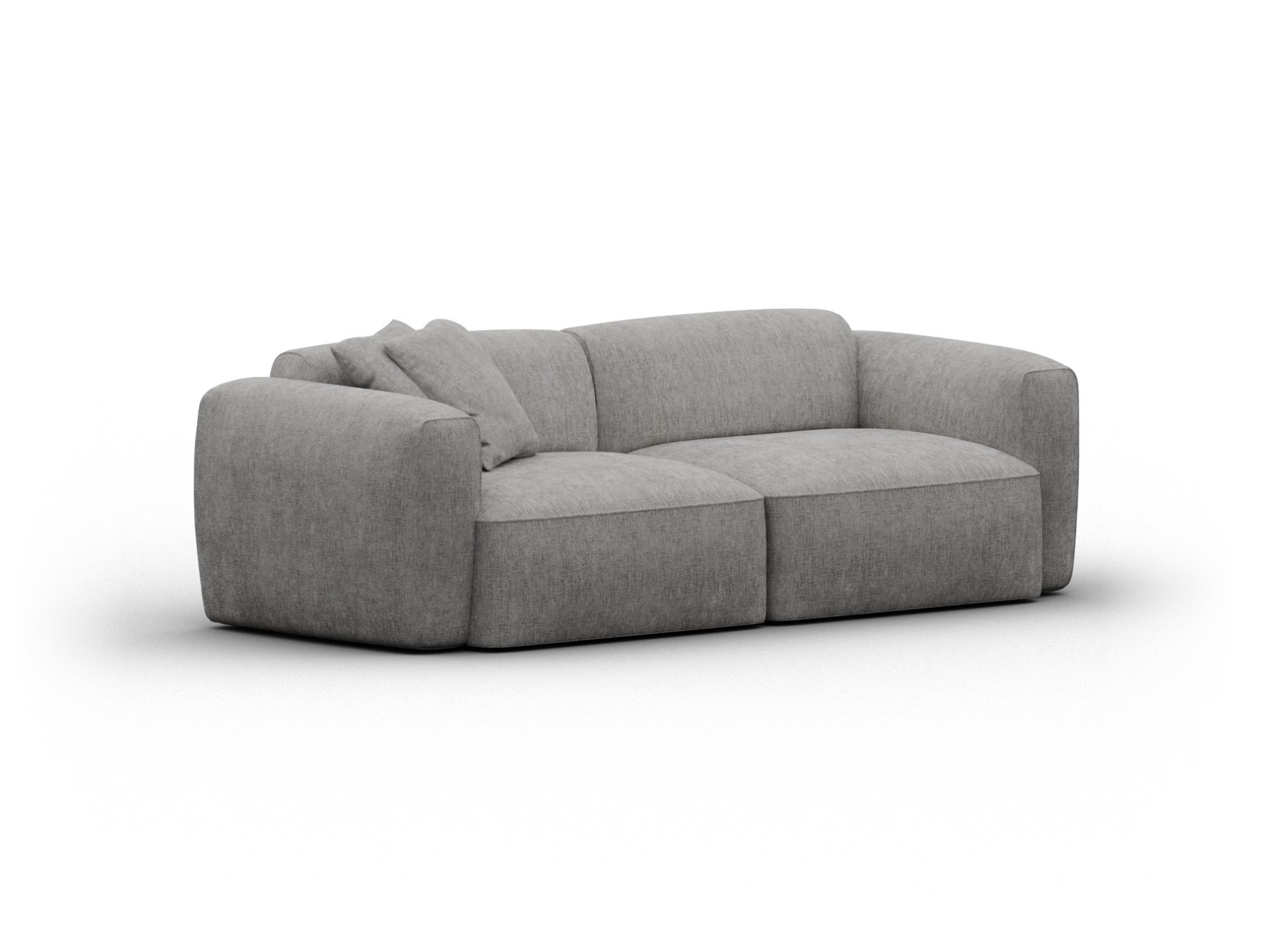 Torquay Modular Sofa - Sofa / Extra Wide / 2 Sections / Moonlit Silver (Luxe edition)