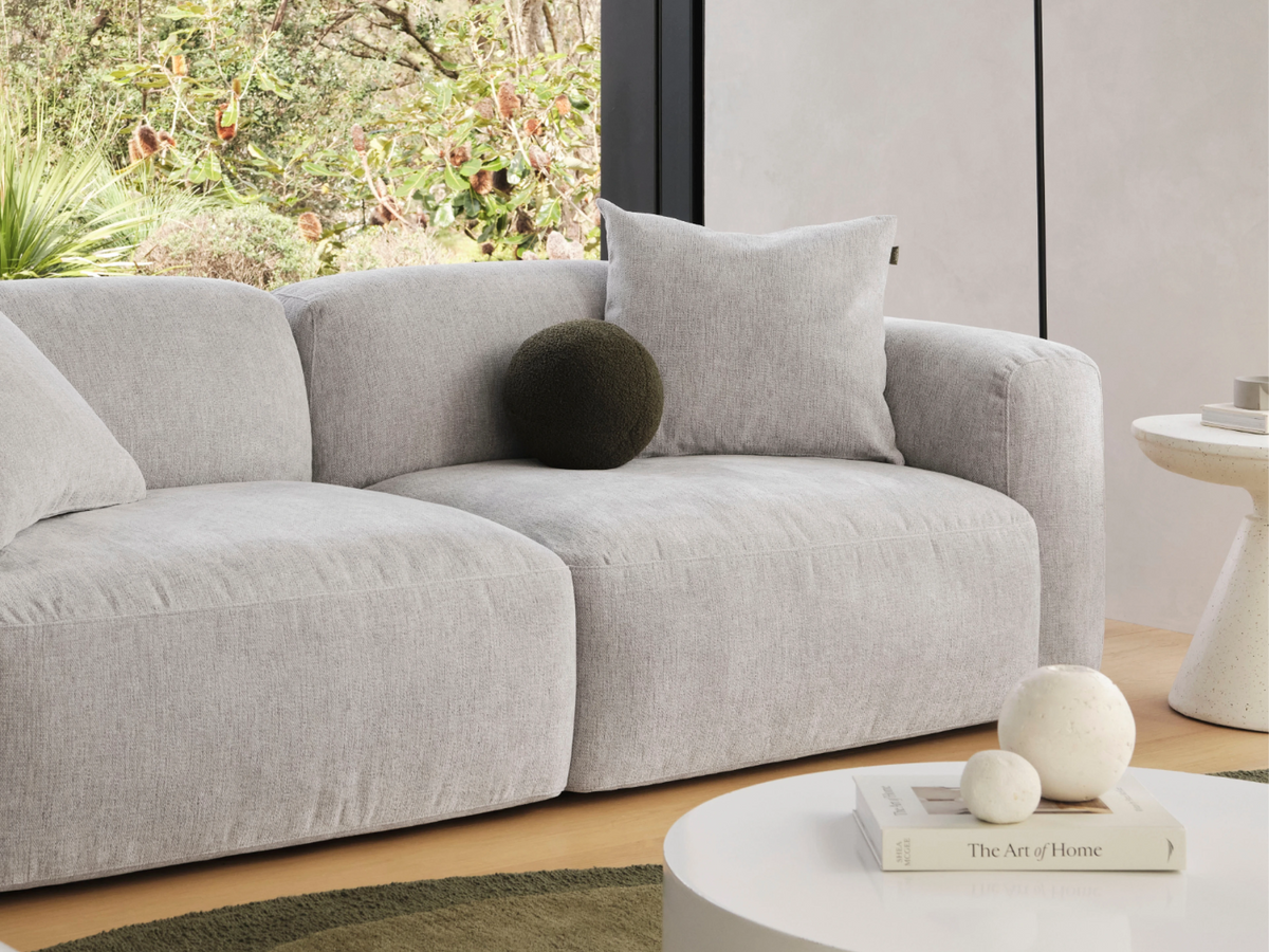Torquay Modular Sofa - Moonlit Silver (Luxe edition) / 4 Sections / Regular