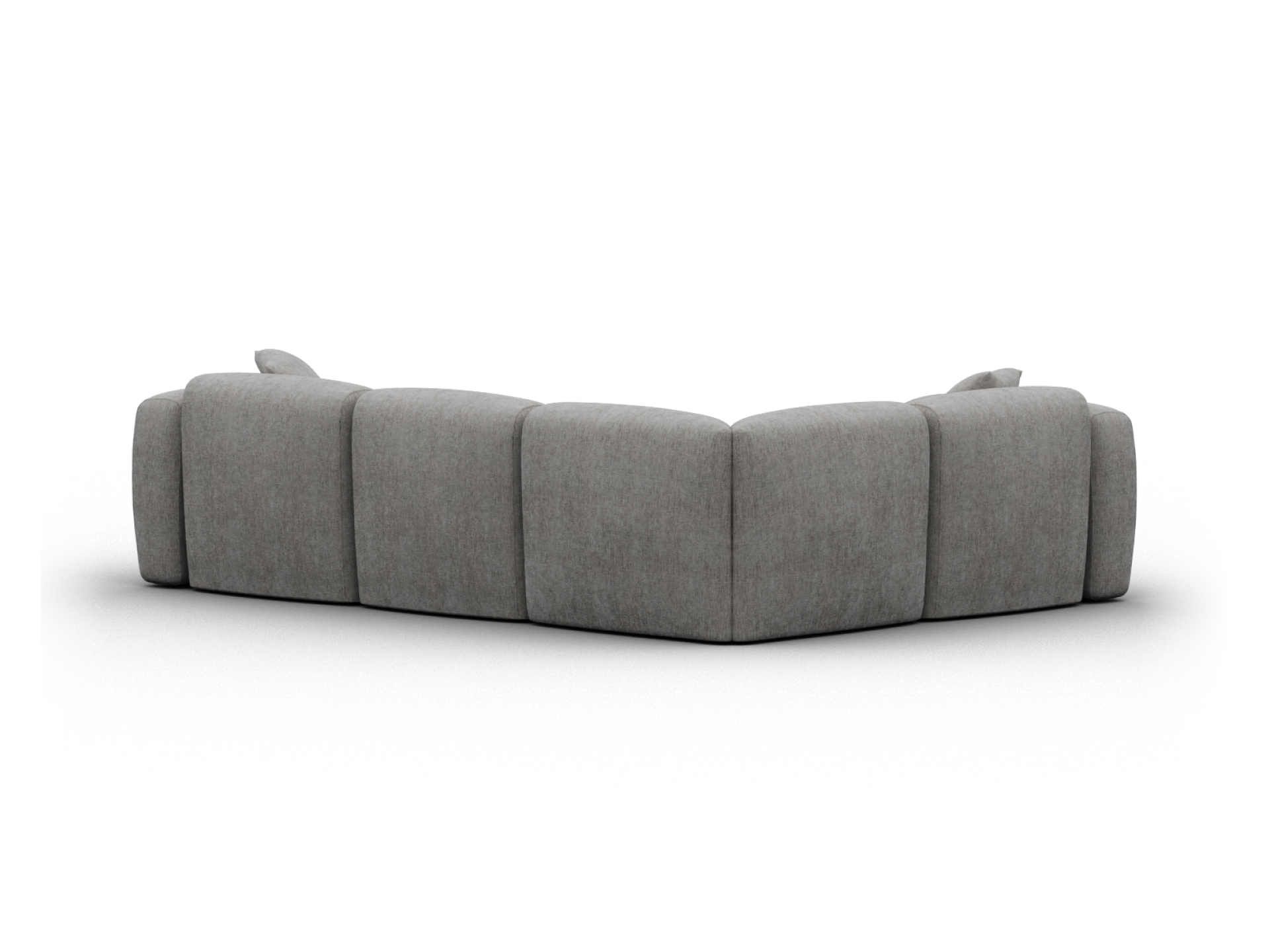 Torquay Modular Sofa - Corner / Regular / 4 Sections / Moonlit Silver (Luxe edition)