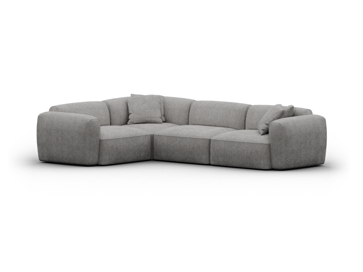Torquay Modular Sofa - Moonlit Silver (Luxe edition) / 4 Sections / Extra Wide