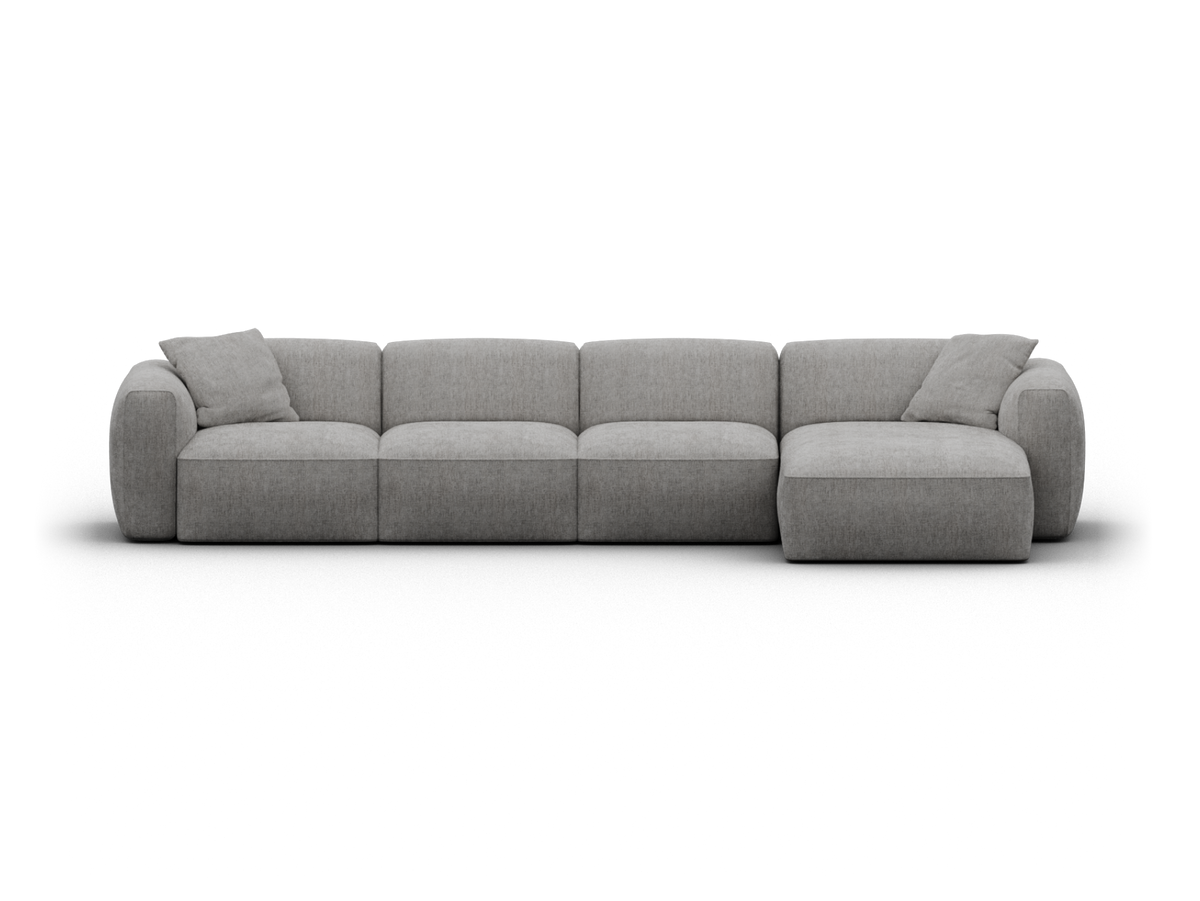 Torquay Modular Sofa - Moonlit Silver (Luxe edition) / 4 Sections / Regular