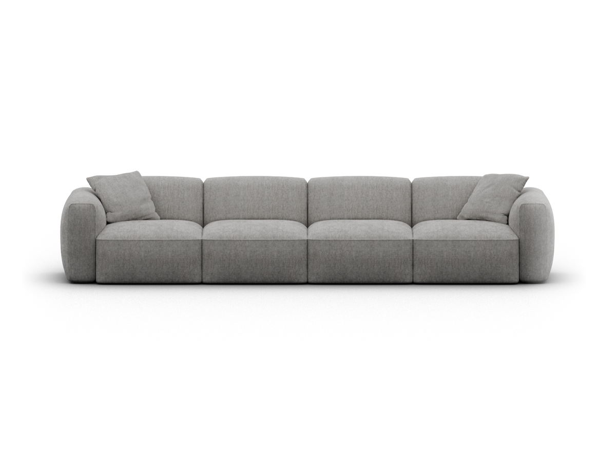 Torquay Modular Sofa - Moonlit Silver (Luxe edition) / 4 Sections / Regular