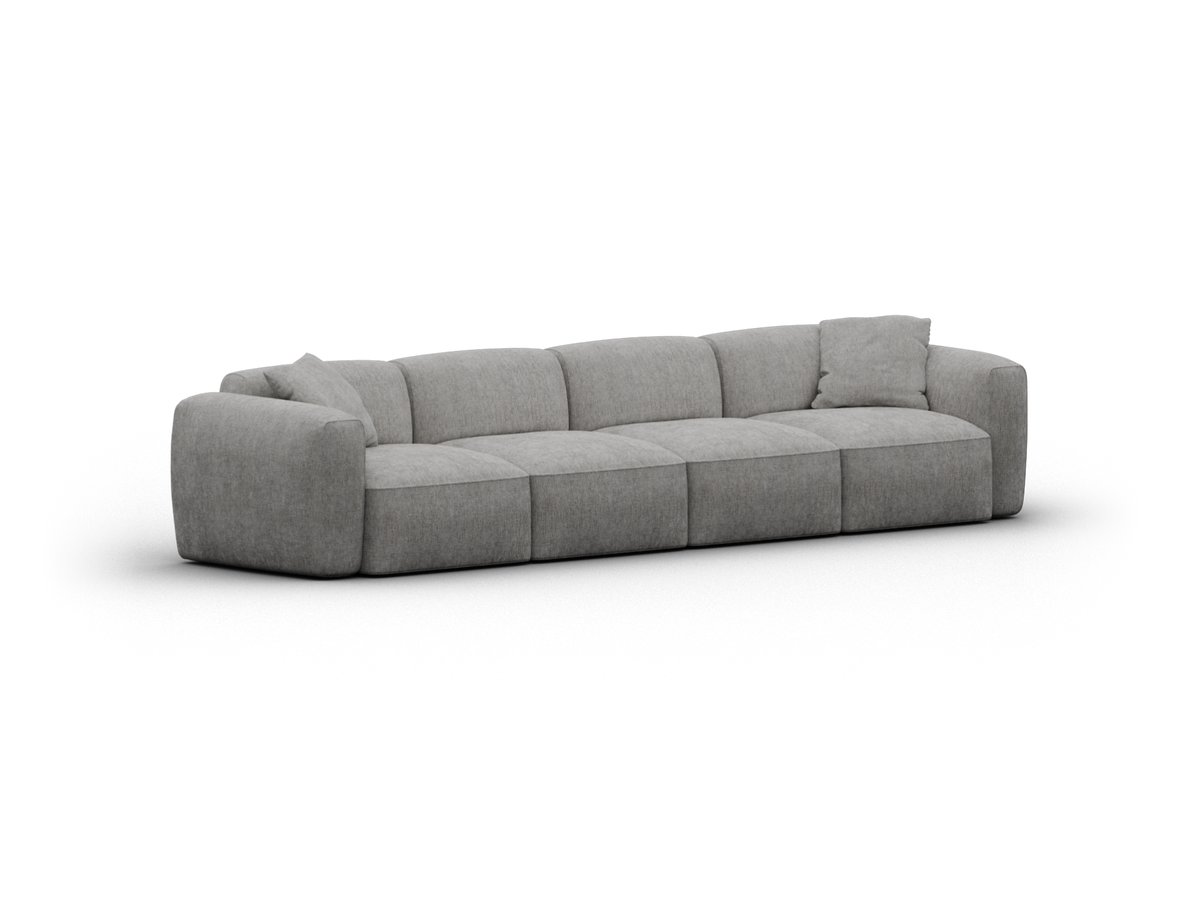 Torquay Modular Sofa - Moonlit Silver (Luxe edition) / 4 Sections / Regular