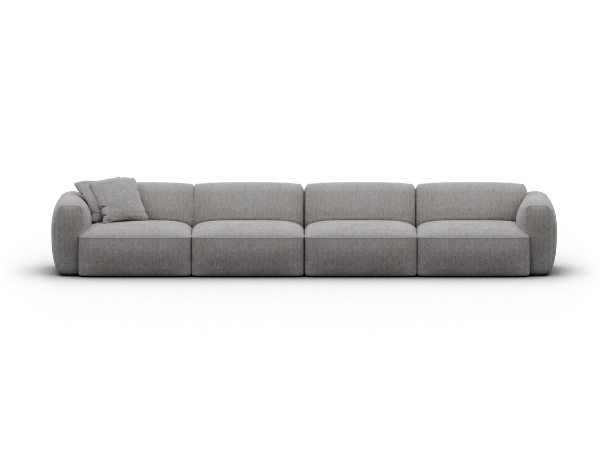 Torquay Modular Sofa - Moonlit Silver (Luxe edition) / 4 Sections / Extra Wide