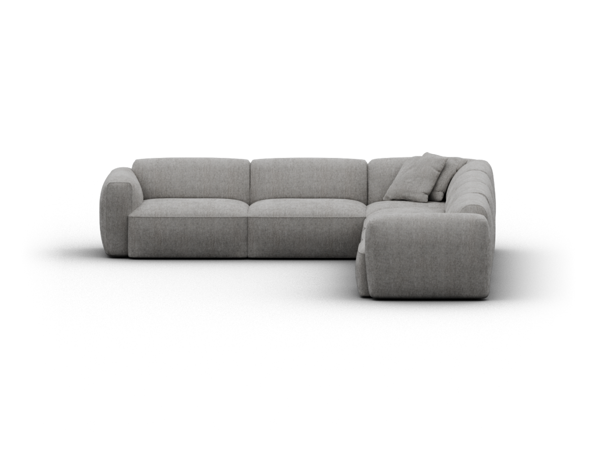 Torquay Modular Sofa - Moonlit Silver (Luxe edition) / 6 Sections / Extra Wide