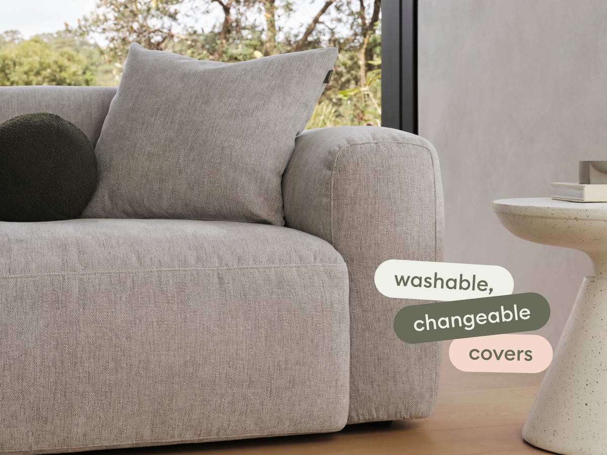 Torquay Modular Sofa Cover Packs - Moonlit Silver (Luxe edition) / 4 Sections / Regular