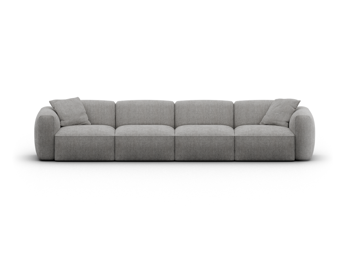 Torquay Modular Sofa Cover Packs - Moonlit Silver (Luxe edition) / 4 Sections / Regular