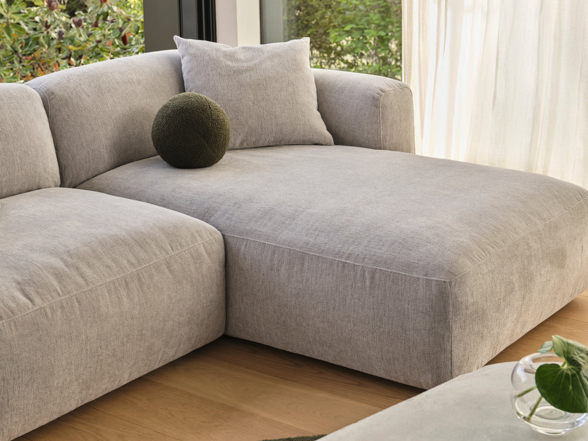 Torquay Modular Sofa - Moonlit Silver (Luxe edition) / 4 Sections / Regular