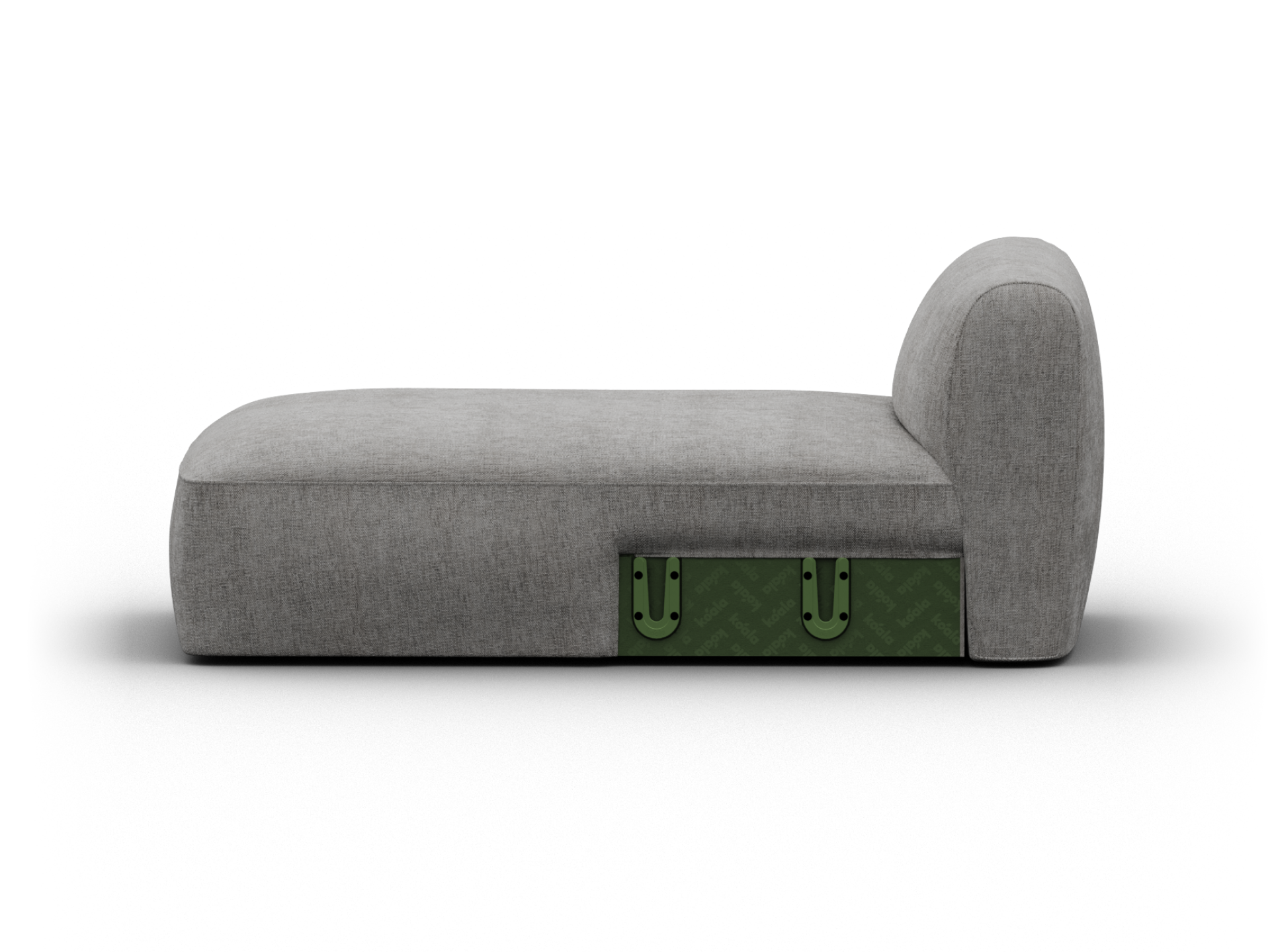Torquay Modular Sofa Section - Extra Wide / Chaise / Moonlit Silver (Luxe edition)