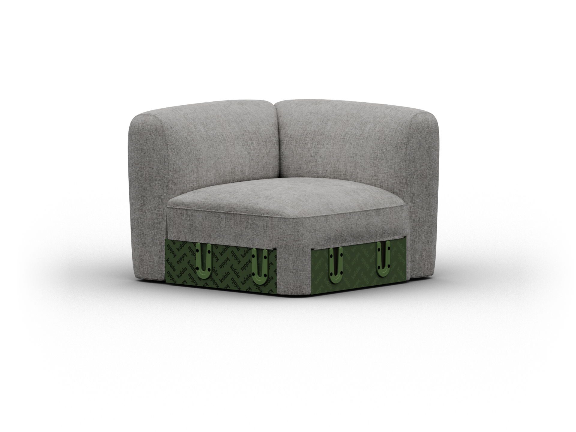 Torquay Modular Sofa Section - Regular / Corner / Moonlit Silver (Luxe edition)