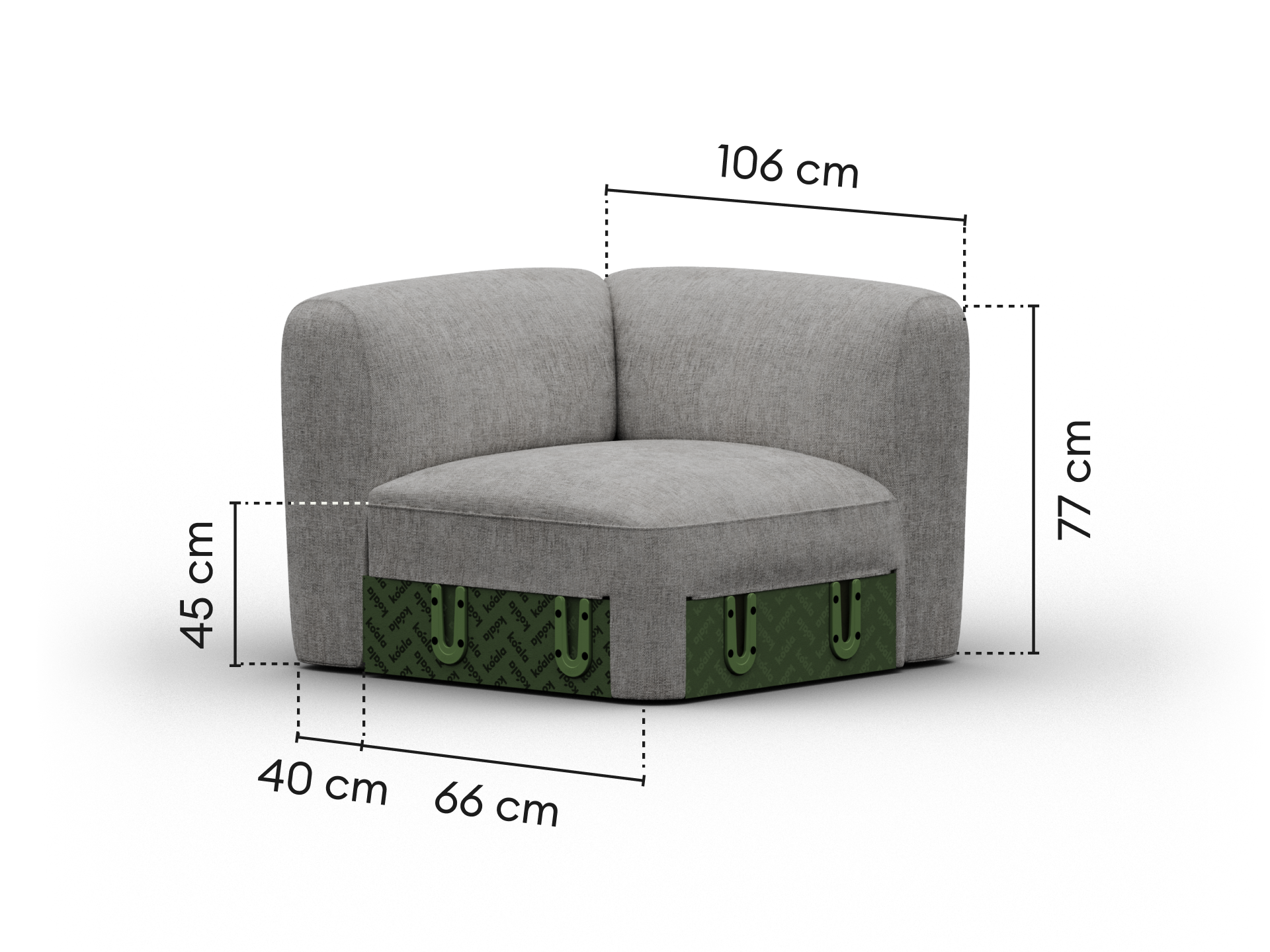 Torquay Modular Sofa Section - Regular / Corner / Moonlit Silver (Luxe edition)