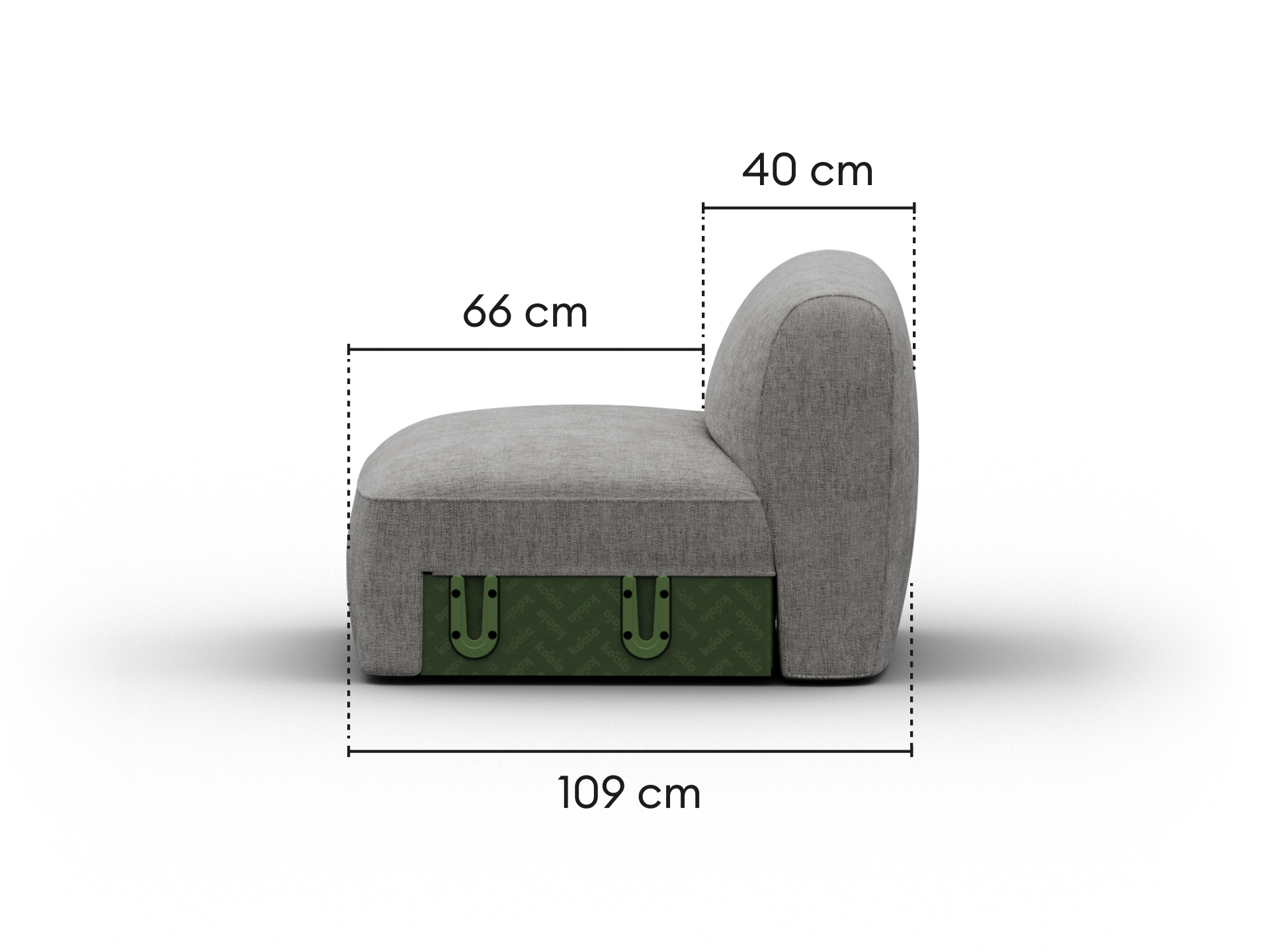 Torquay Modular Sofa Section - Extra Wide / Seat / Moonlit Silver (Luxe edition)