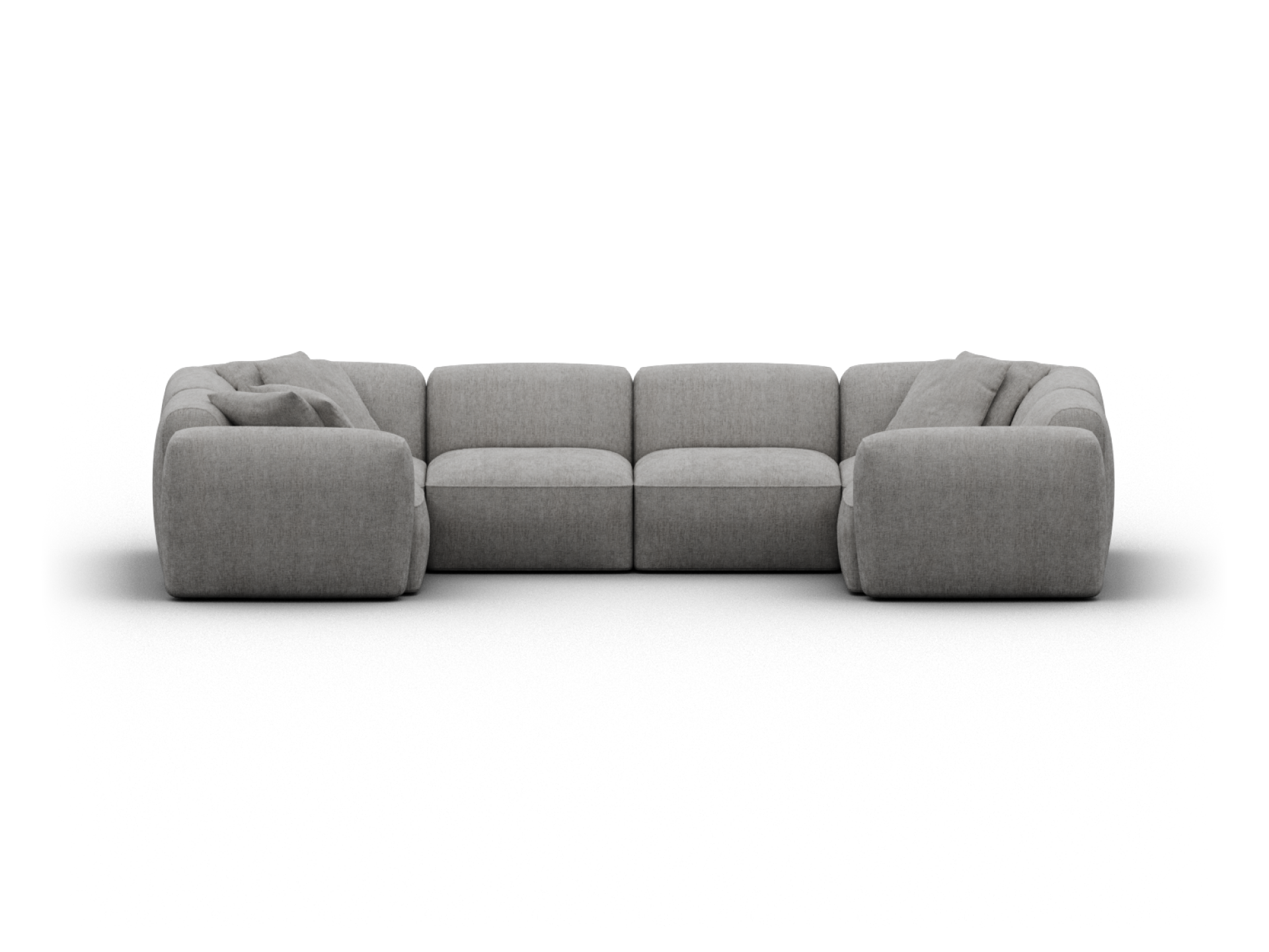 Torquay Modular Sofa - Moonlit Silver (Luxe edition) / 6 Sections / Regular