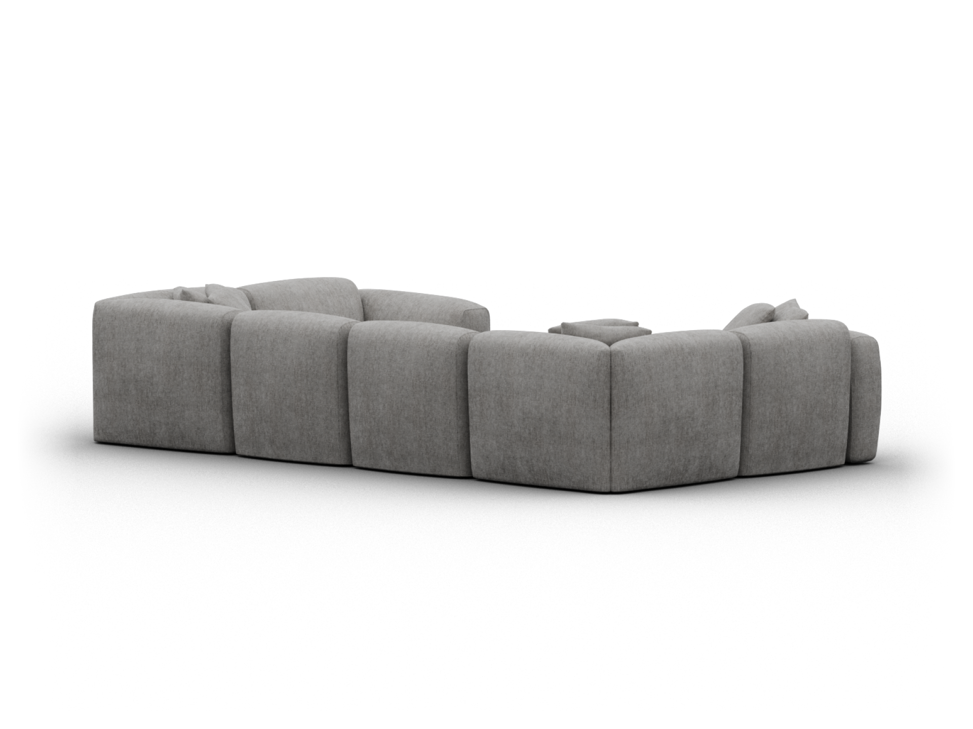 Torquay Modular Sofa - Moonlit Silver (Luxe edition) / 6 Sections / Regular