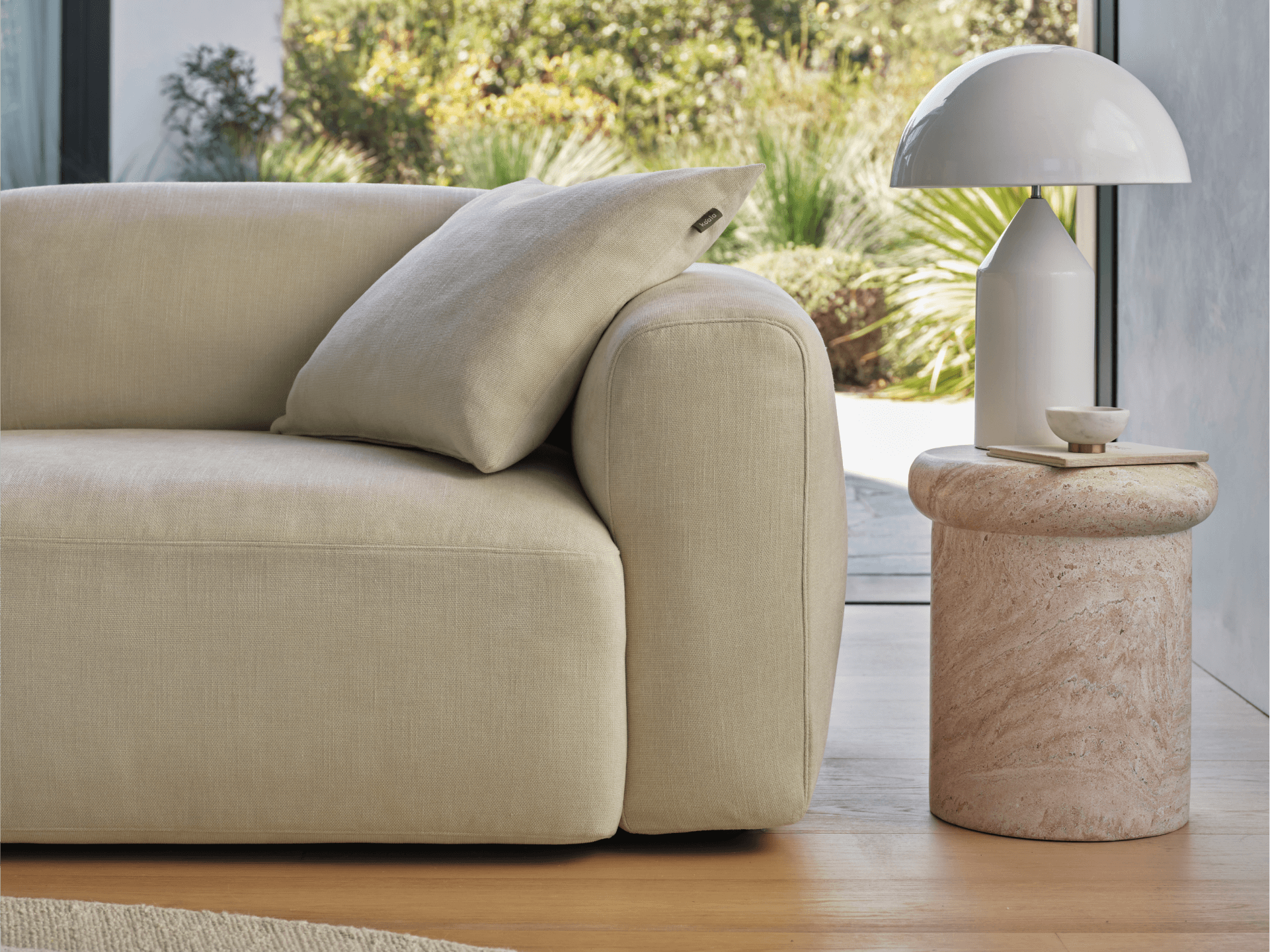 Torquay Modular Sofa - Chaise / Regular / 2 Sections / Pearl Moon