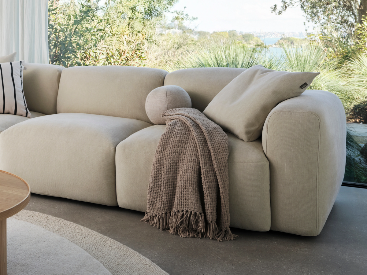 Torquay Modular Sofa - Pearl Moon / 4 Sections / Regular