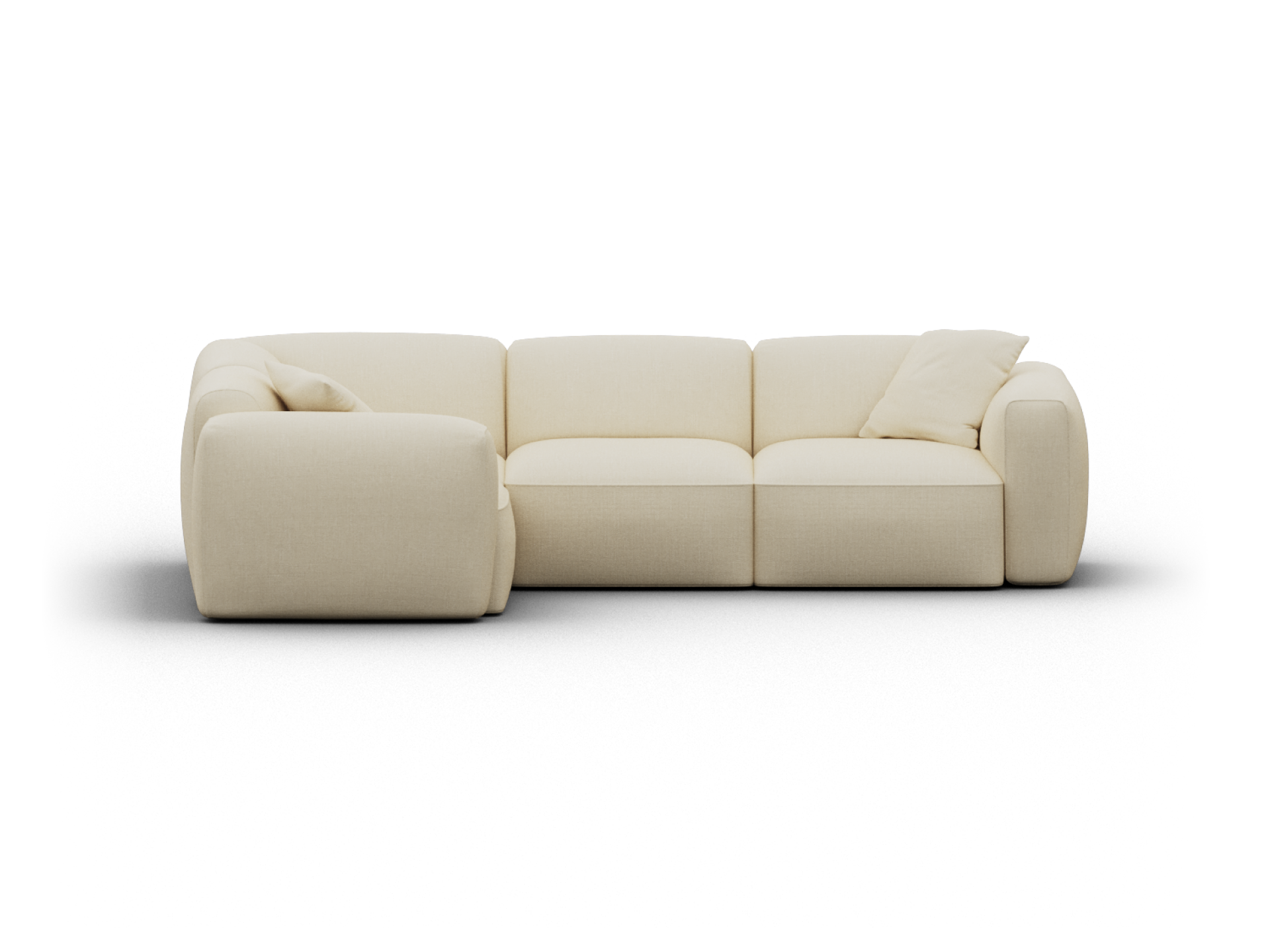 Torquay Modular Sofa - Corner - Regular / 4 Sections / Pearl Moon
