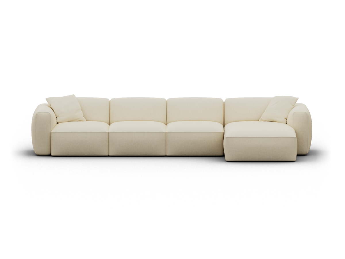 Torquay Modular Sofa - Pearl Moon / 4 Sections / Regular