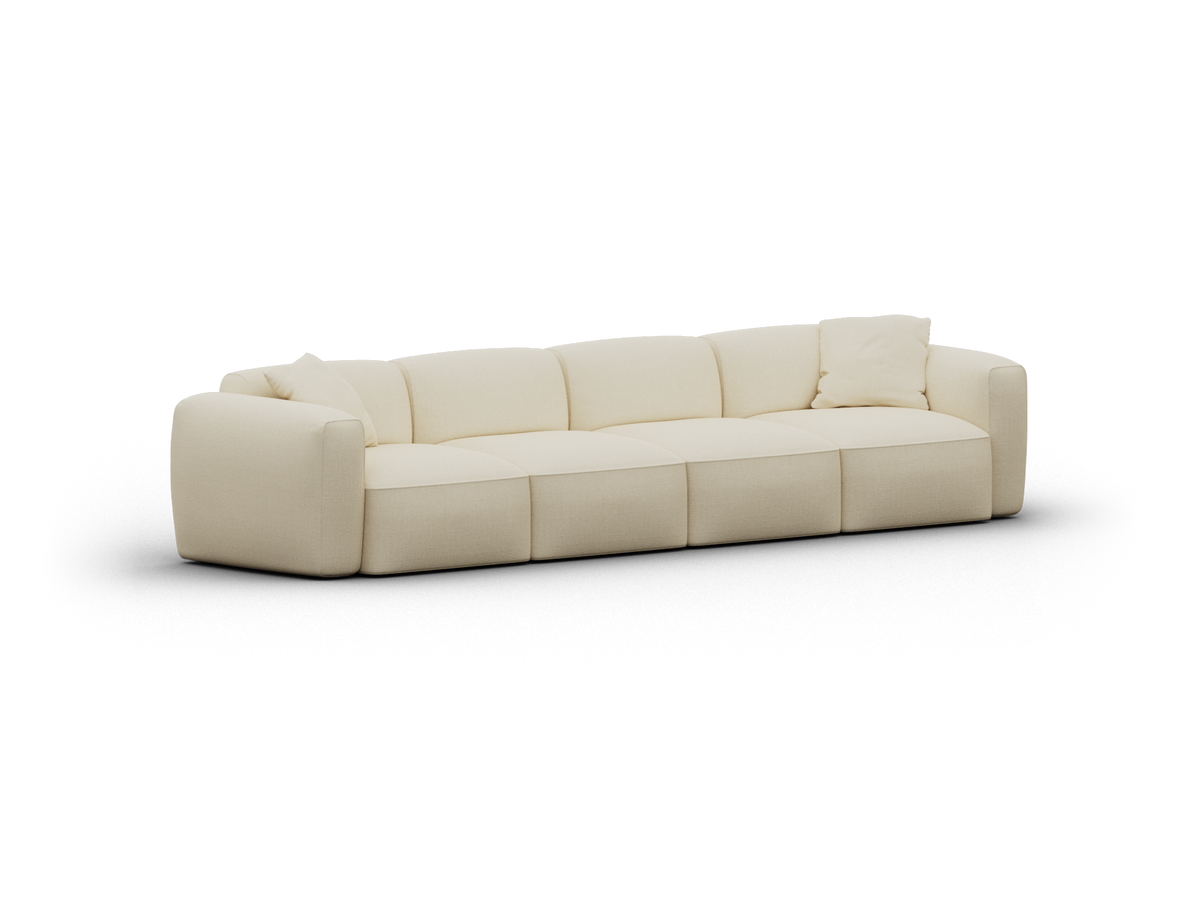 Torquay Modular Sofa - Pearl Moon / 4 Sections / Regular