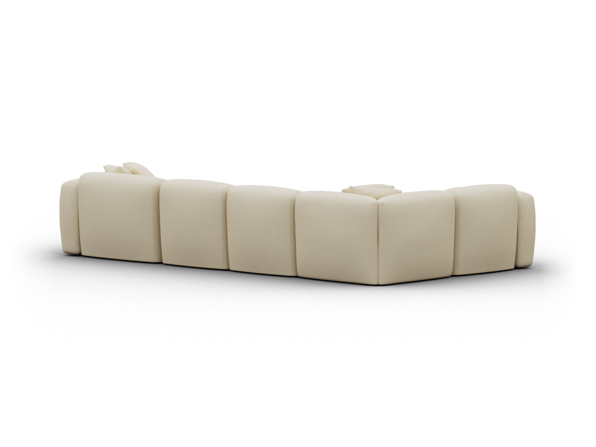 Torquay Modular Sofa - Pearl Moon / 5 Sections with Chaise / Regular
