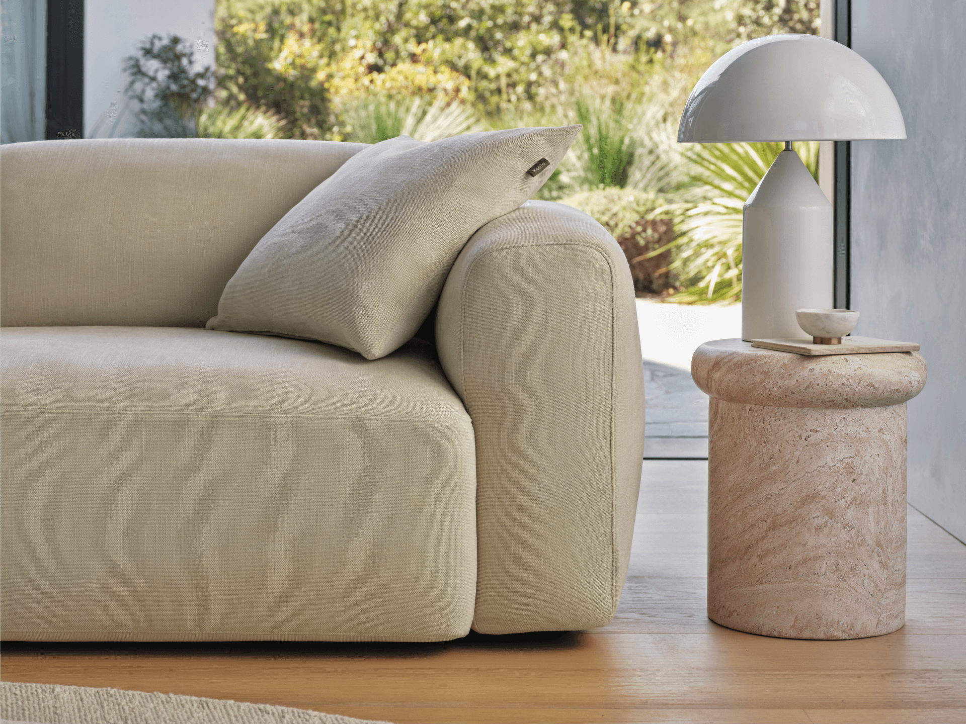 Torquay Modular Sofa - Regular / 6 Sections with Chaise / Pearl Moon