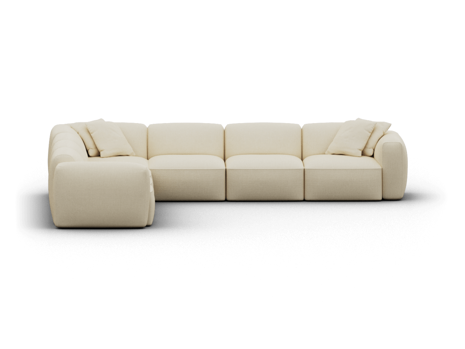 Torquay Modular Sofa - Corner / Regular / 7 Sections / Pearl Moon