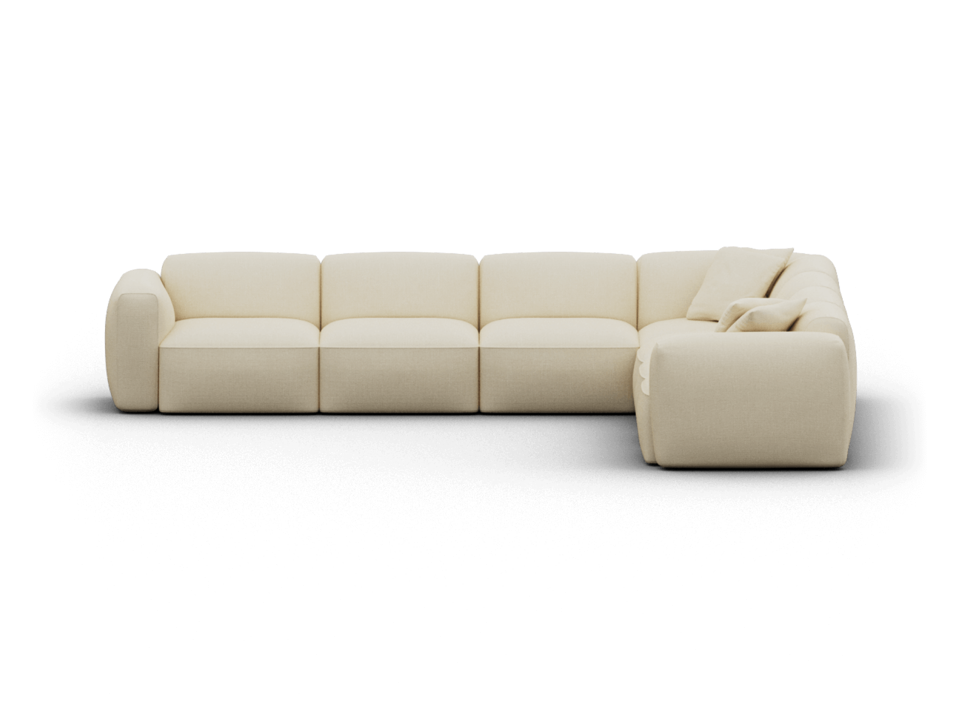 Torquay Modular Sofa - Corner / Regular / 7 Sections / Pearl Moon