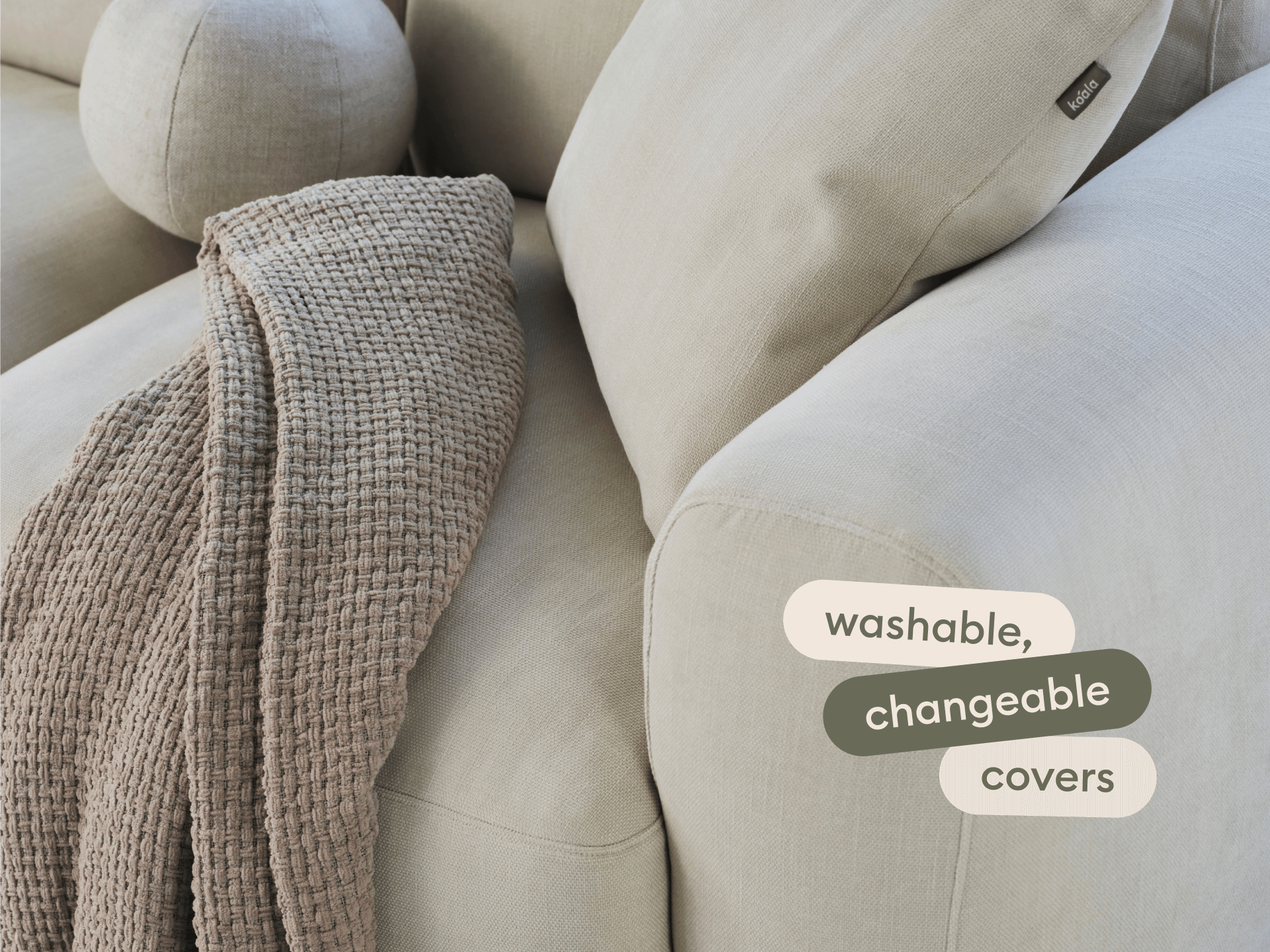 Torquay Modular Sofa - Corner / Regular / 7 Sections / Pearl Moon