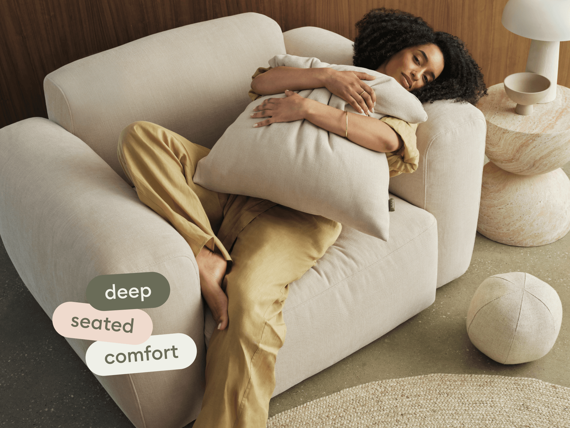 Torquay Modular Armchair - Pearl Moon / Extra Wide