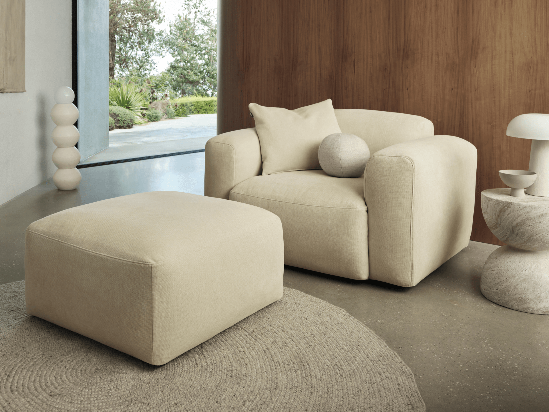 Torquay Modular Armchair - Pearl Moon / Extra Wide