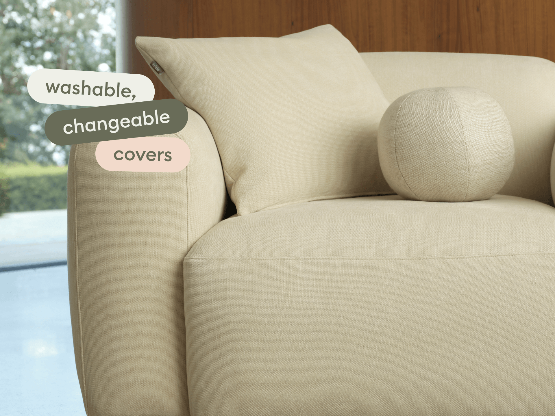 Torquay Modular Armchair - Pearl Moon / Extra Wide