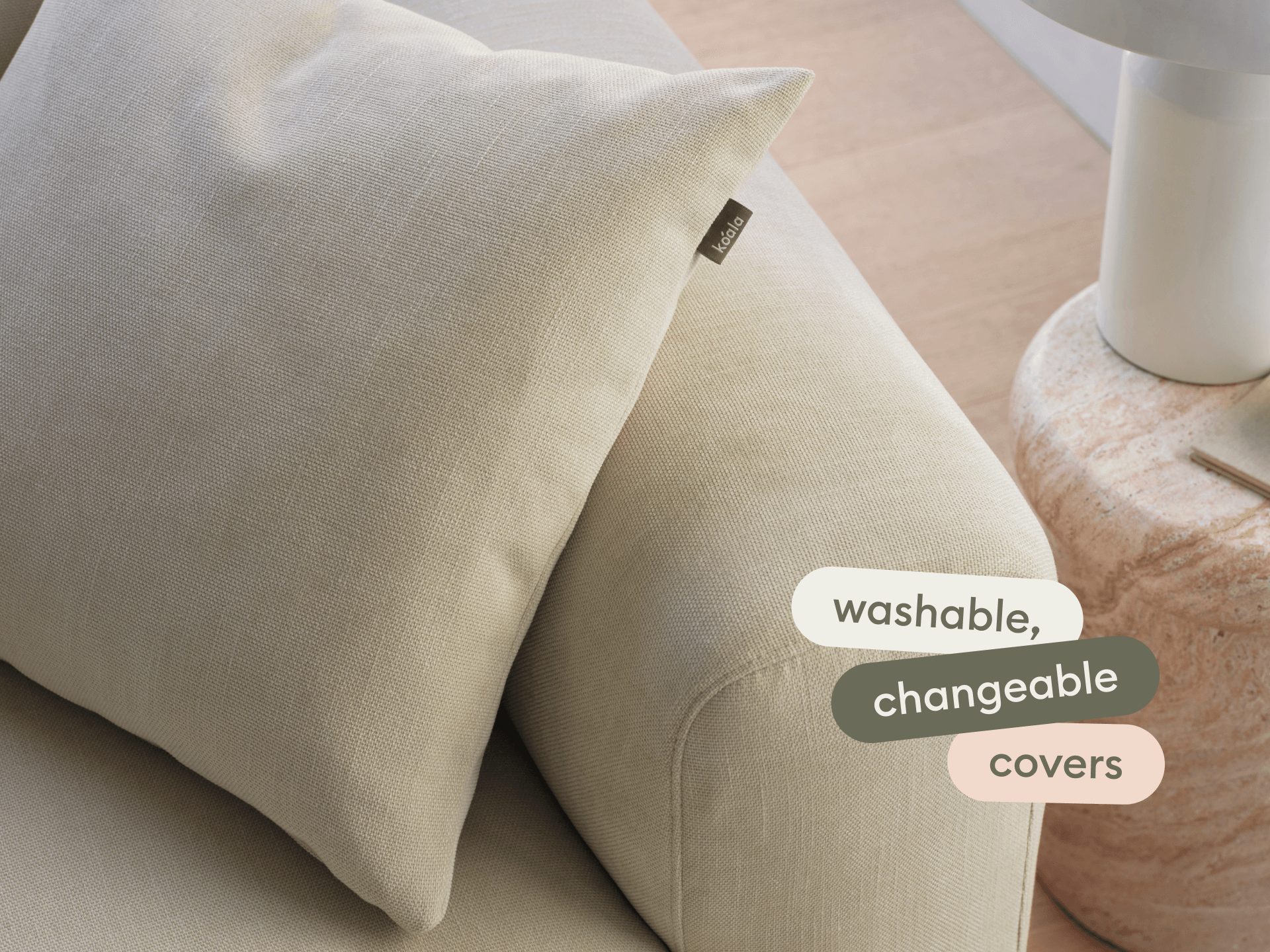 Torquay Modular Armchair Covers - Extra Wide / Pearl Moon