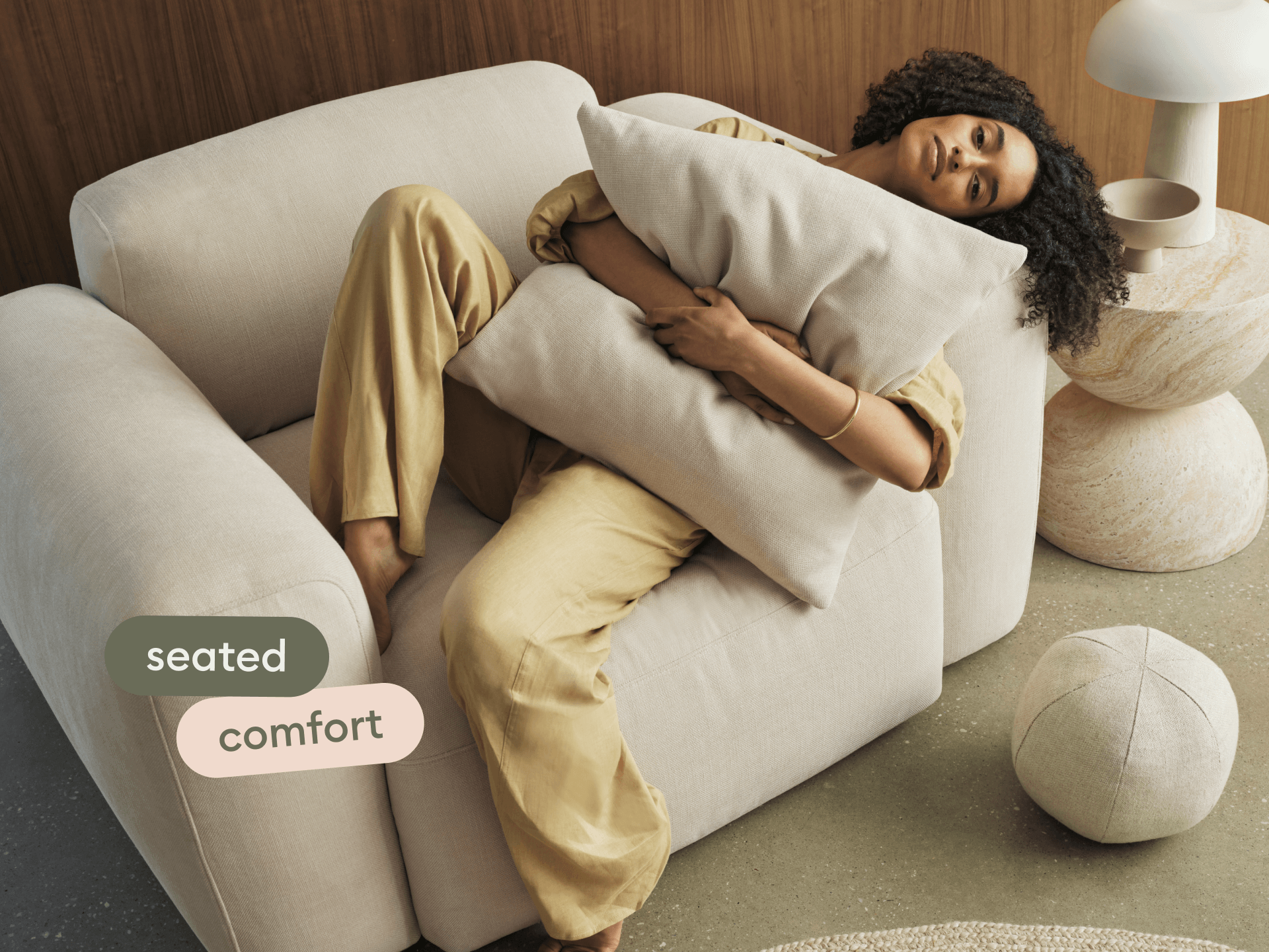 Torquay Modular Armchair Covers - Extra Wide / Pearl Moon