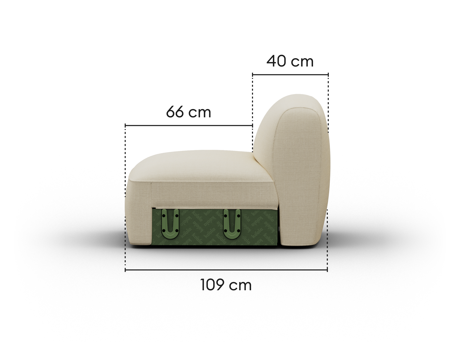 Torquay Modular Sofa Section - Regular / Seat / Pearl Moon