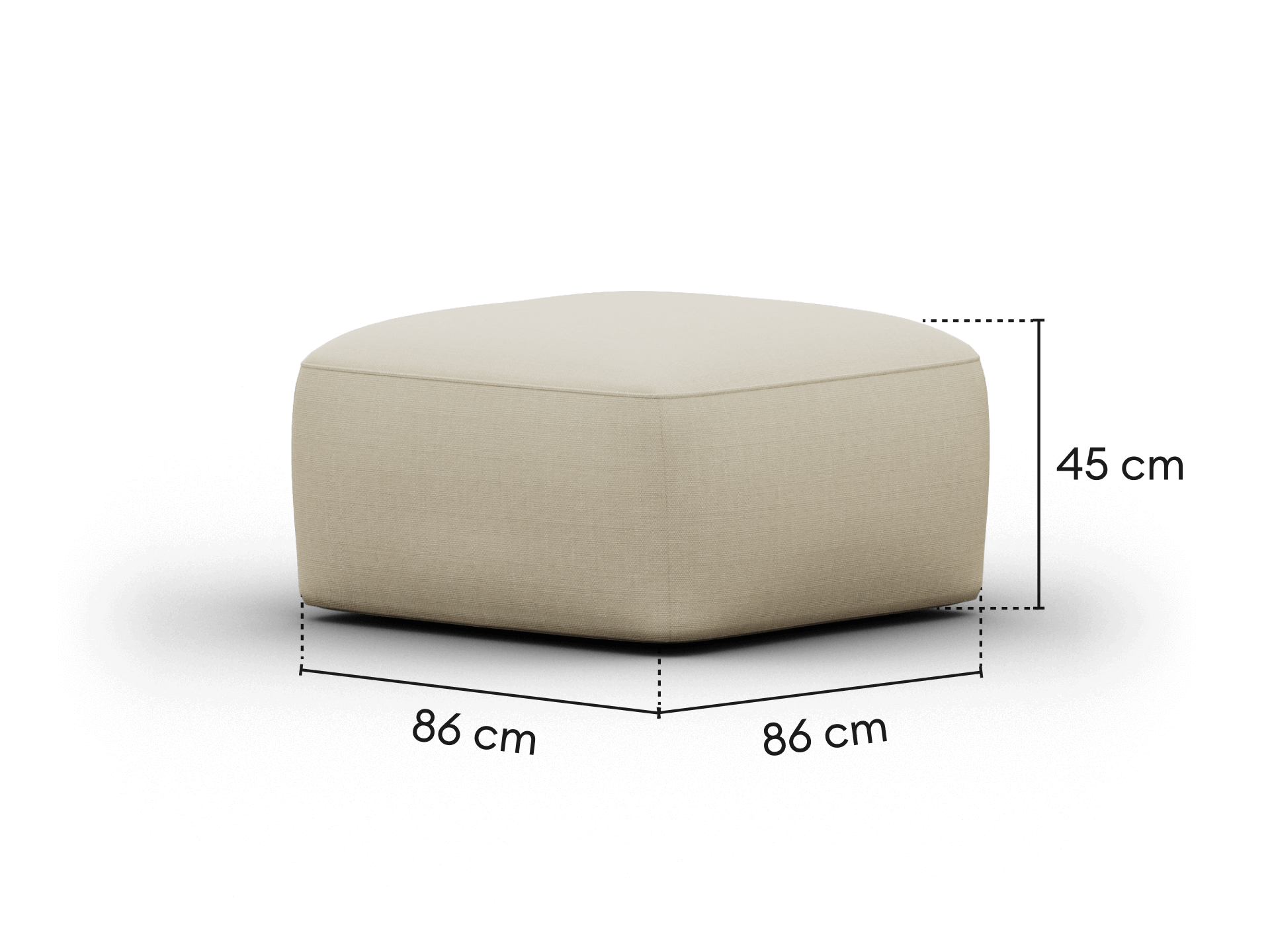 Torquay Modular Ottoman - Regular / Pearl Moon